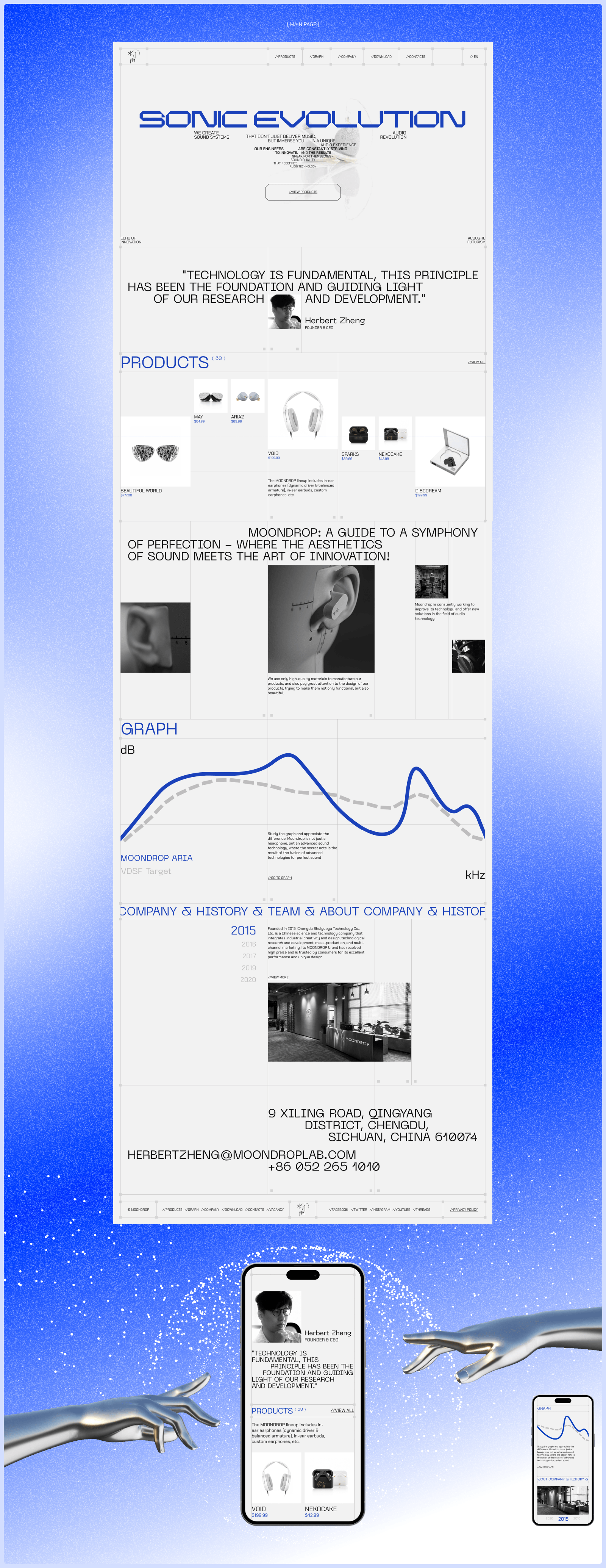 MOONDROP / КОРПОРАТИВНЫЙ САЙТ — Изображение №3 — Интерфейсы, Анимация на Dprofile