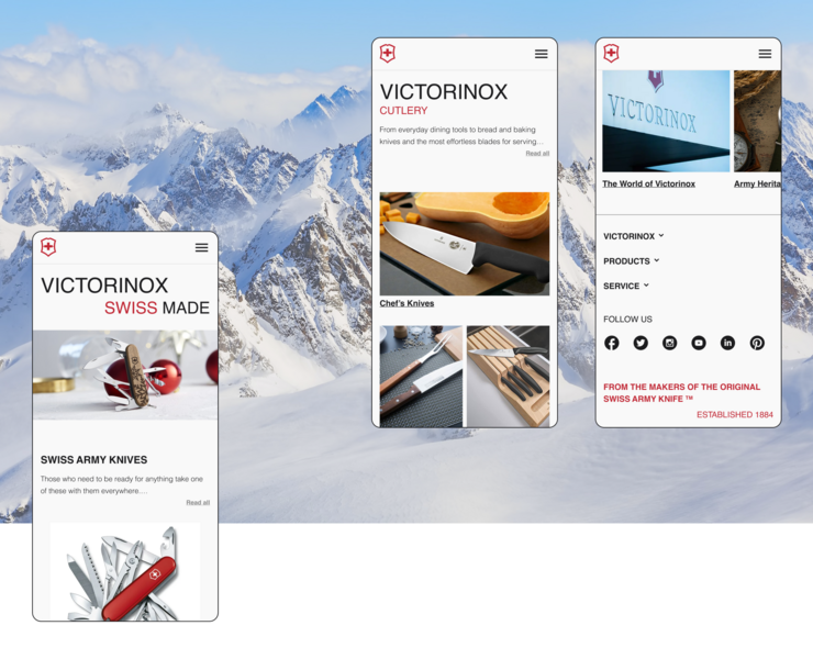 Victorinox / Swiss Made — Интерфейсы, Брендинг, Анимация на Dprofile