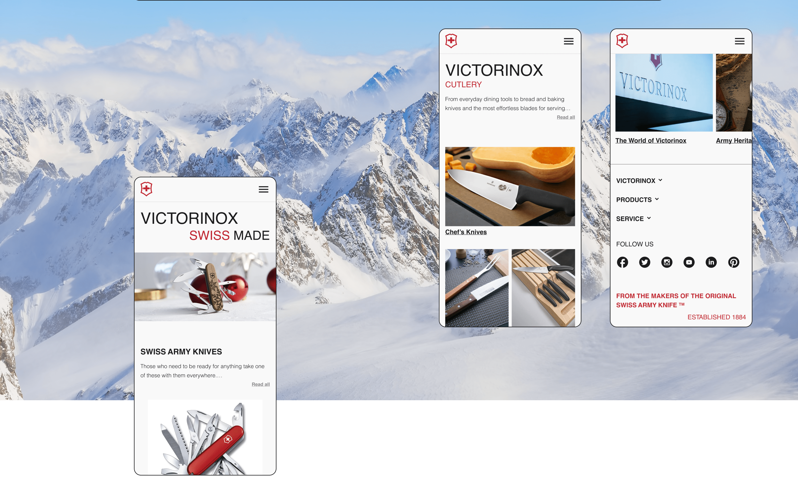 Victorinox / Swiss Made — Изображение №4 — Интерфейсы, Брендинг, Анимация на Dprofile