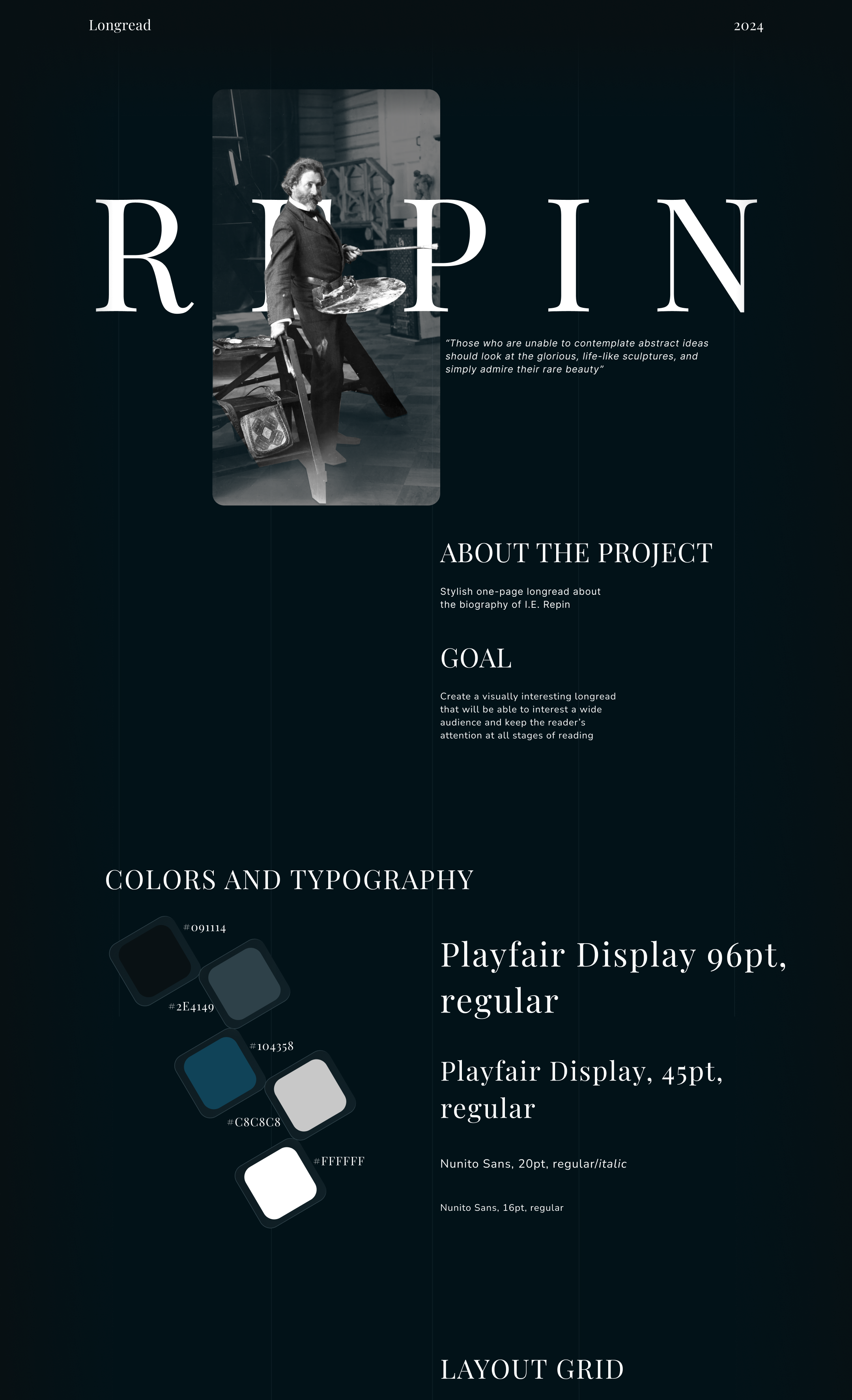 Лонгрид о жизни Репина — Изображение №1 — Иллюстрация, Интерфейсы на Dprofile