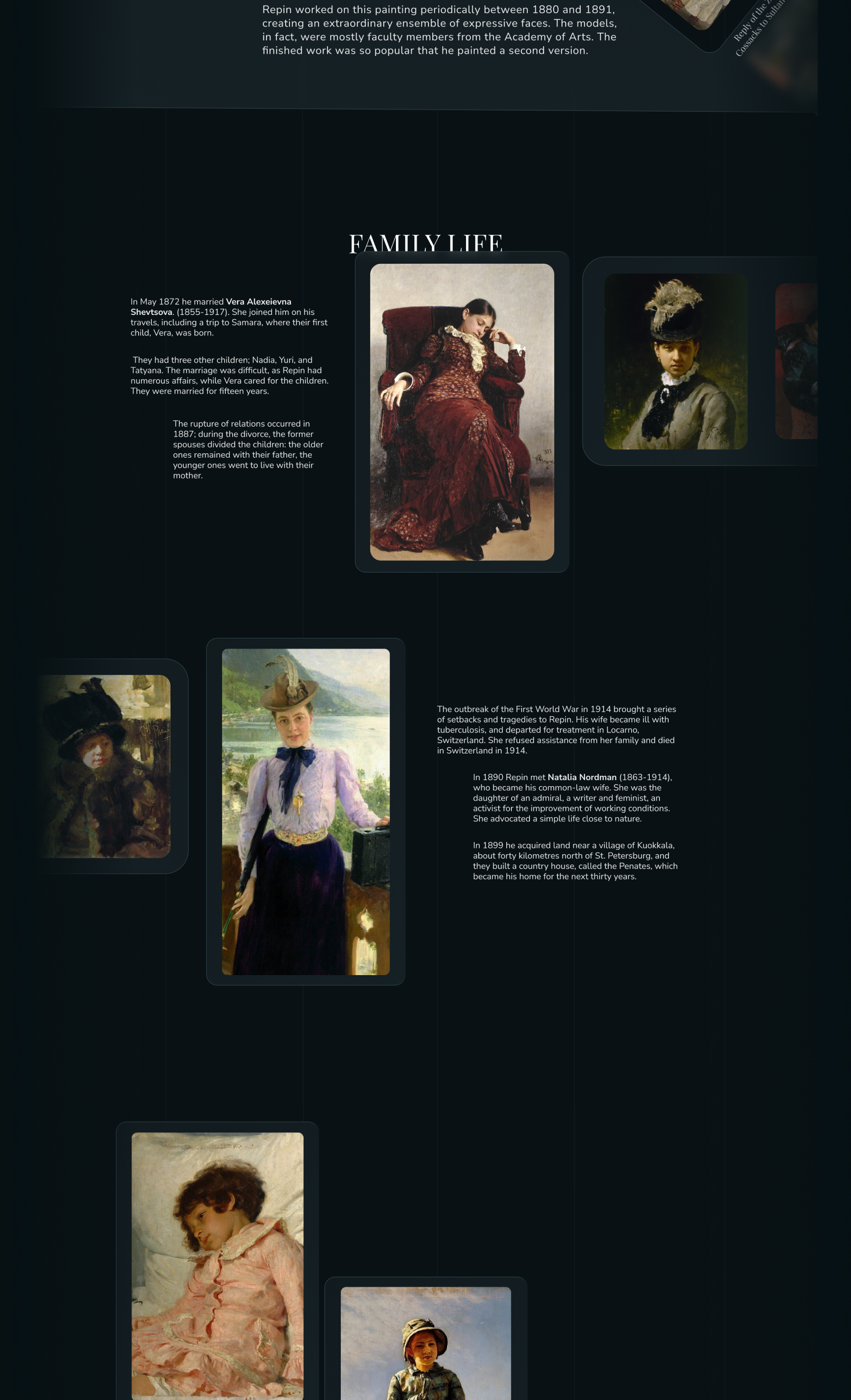 Лонгрид о жизни Репина — Изображение №5 — Иллюстрация, Интерфейсы на Dprofile