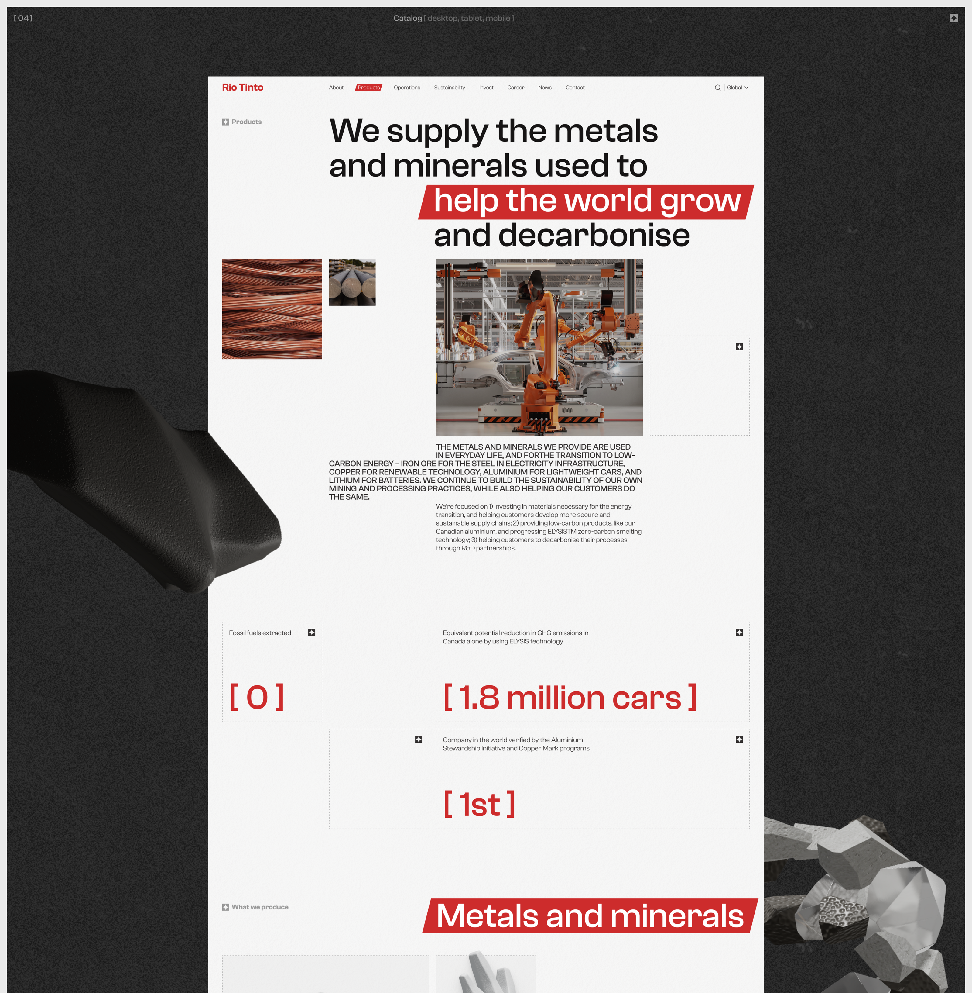 Rio Tinto | Corporate website redesign — Изображение №7 — Интерфейсы на Dprofile