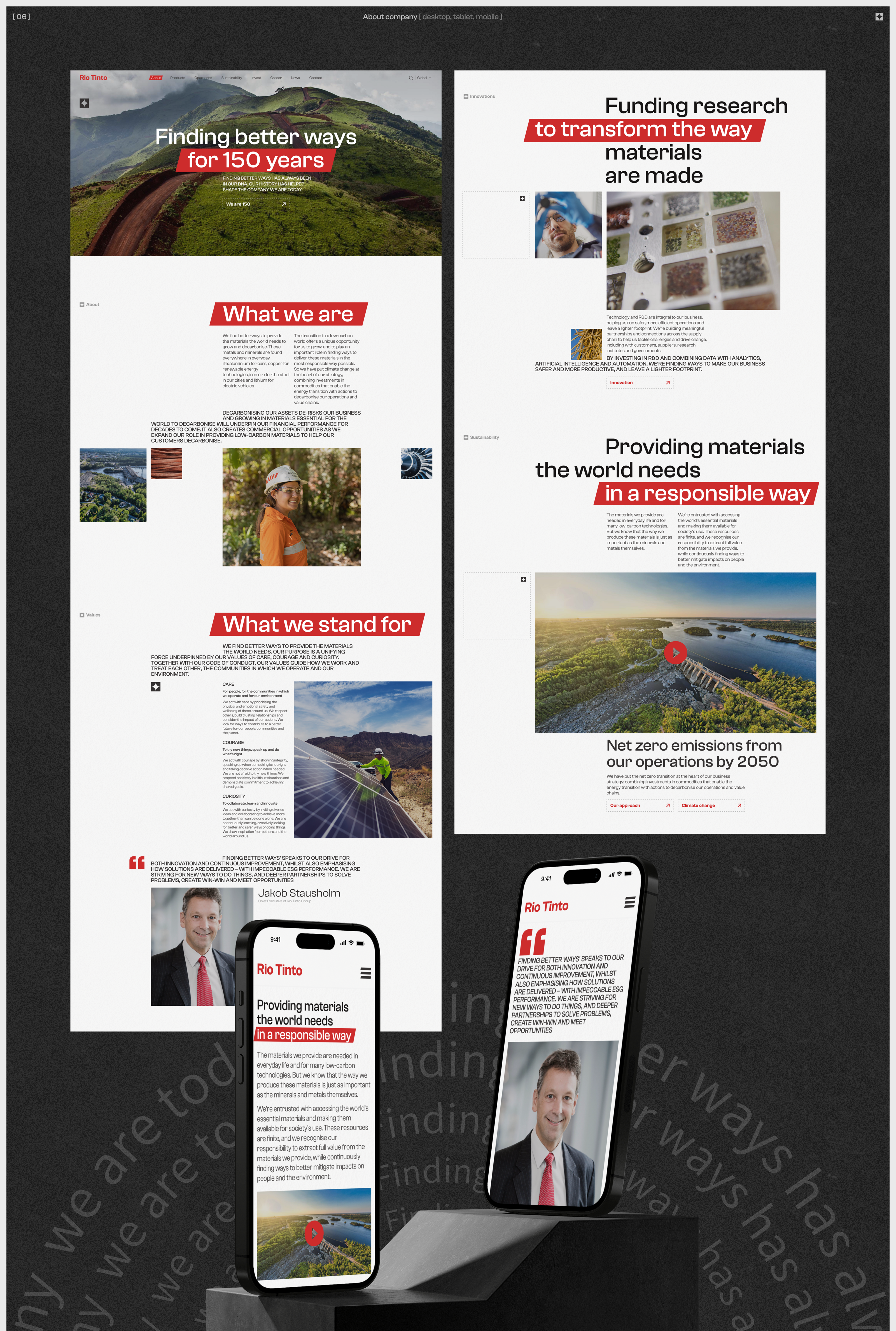 Rio Tinto | Corporate website redesign — Изображение №11 — Интерфейсы на Dprofile