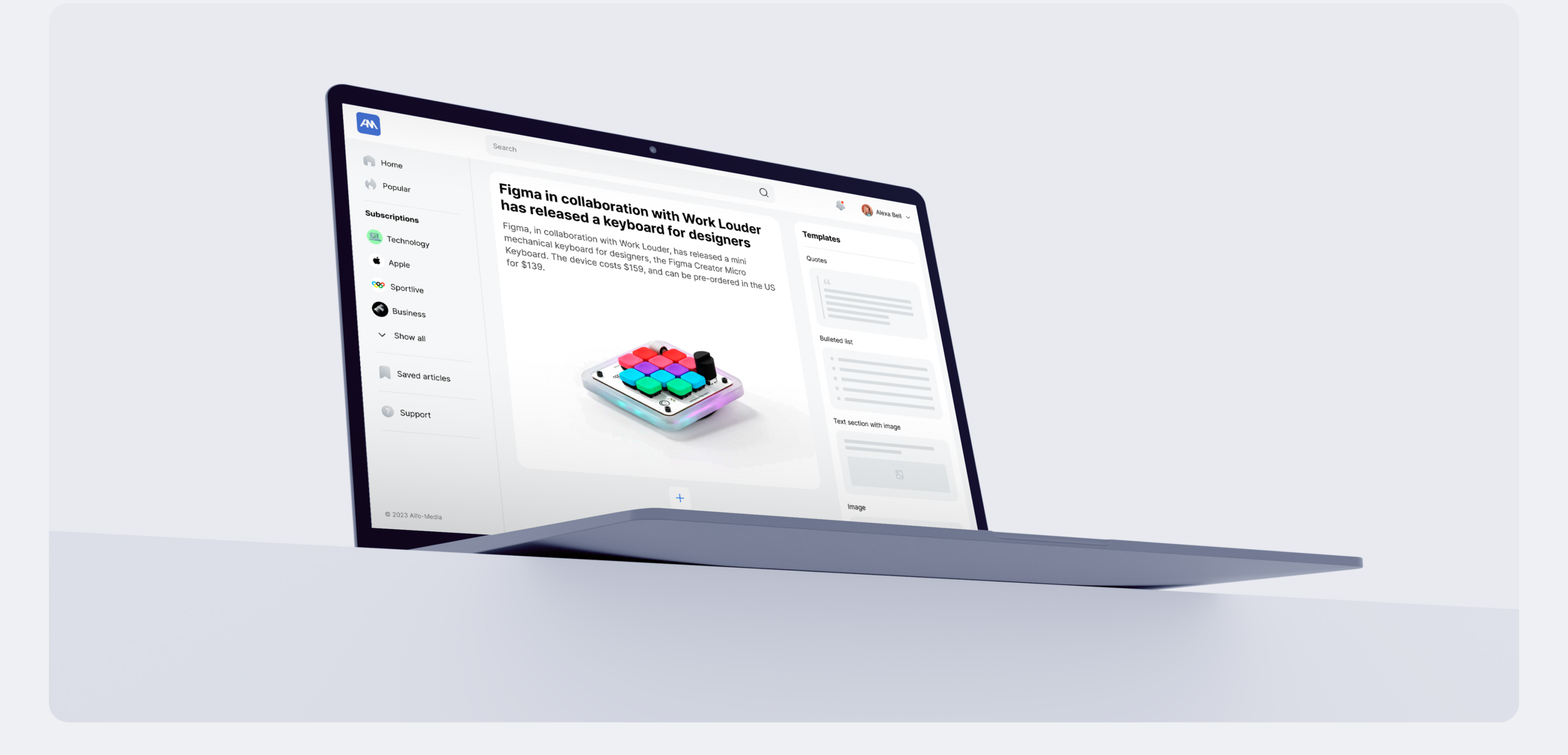 A-Media | UX/UI Design — Изображение №5 — Интерфейсы, 3D на Dprofile