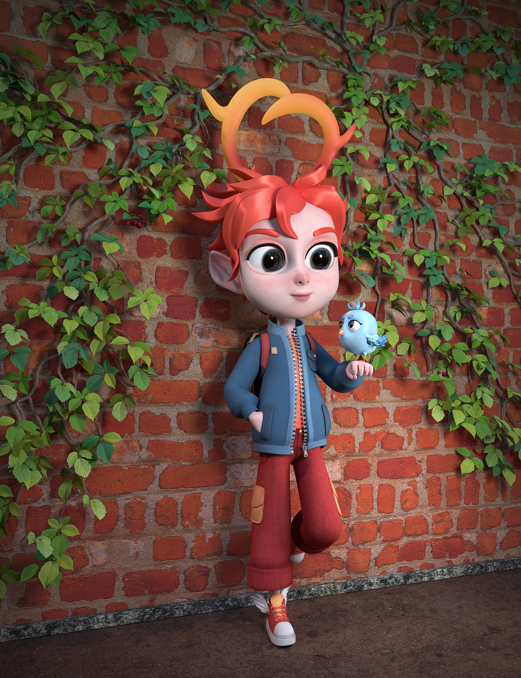 Rondy – The Little Explorer and the Bird Afelia — Изображение №1 — Иллюстрация, 3D на Dprofile