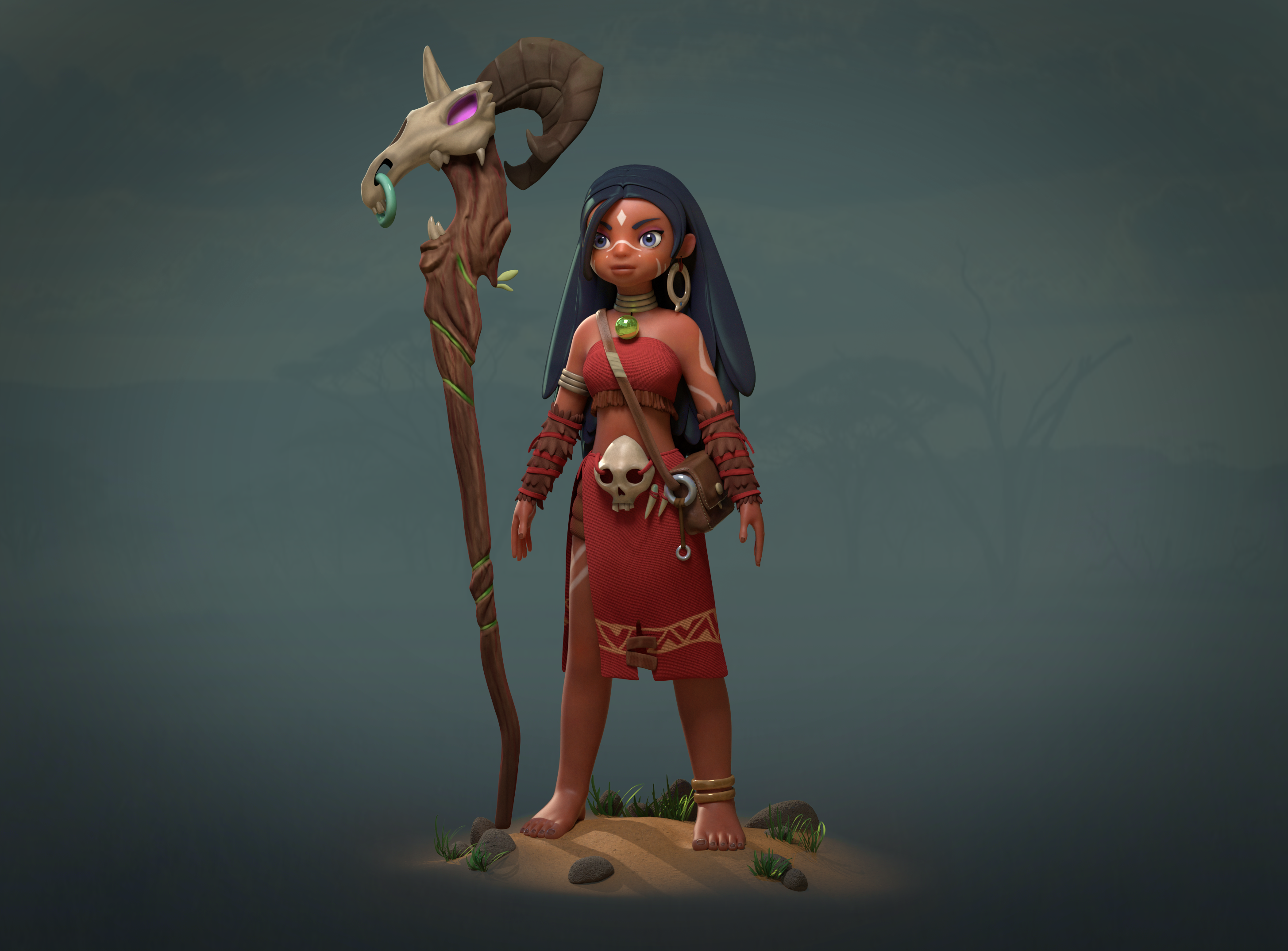 African  Witcher Girl — Изображение №2 — Иллюстрация, 3D на Dprofile