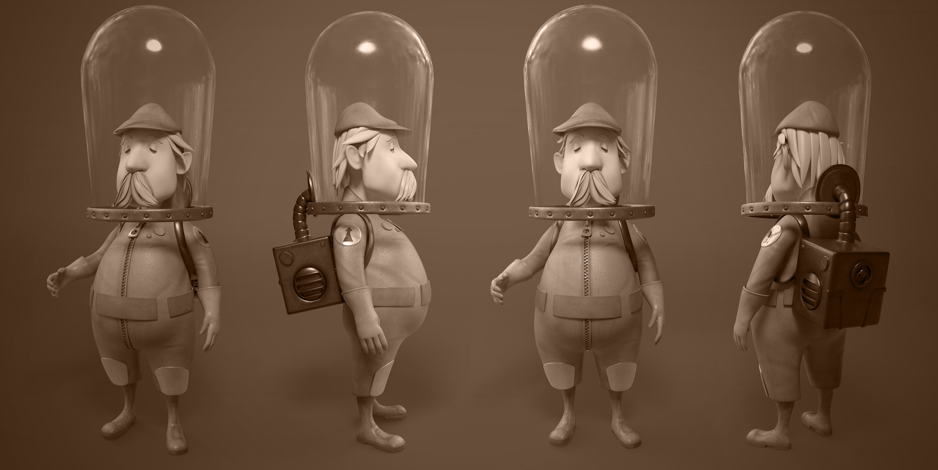 Рыбак в космосе — Изображение №4 — Иллюстрация, 3D на Dprofile