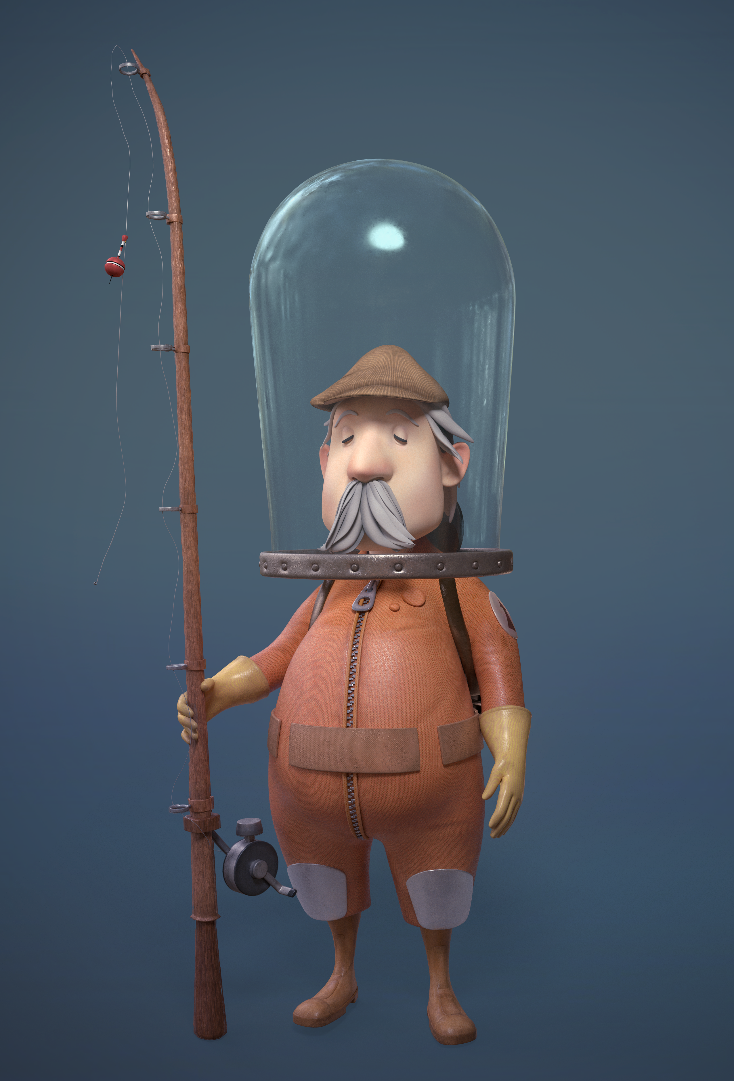 Рыбак в космосе — Изображение №1 — Иллюстрация, 3D на Dprofile