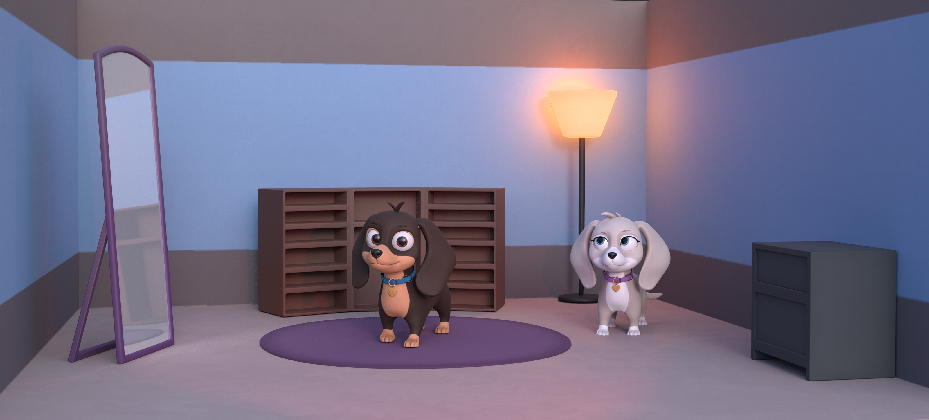 Проект: Щенки таксы / Dachshund puppies project — Изображение №5 — Иллюстрация, 3D на Dprofile