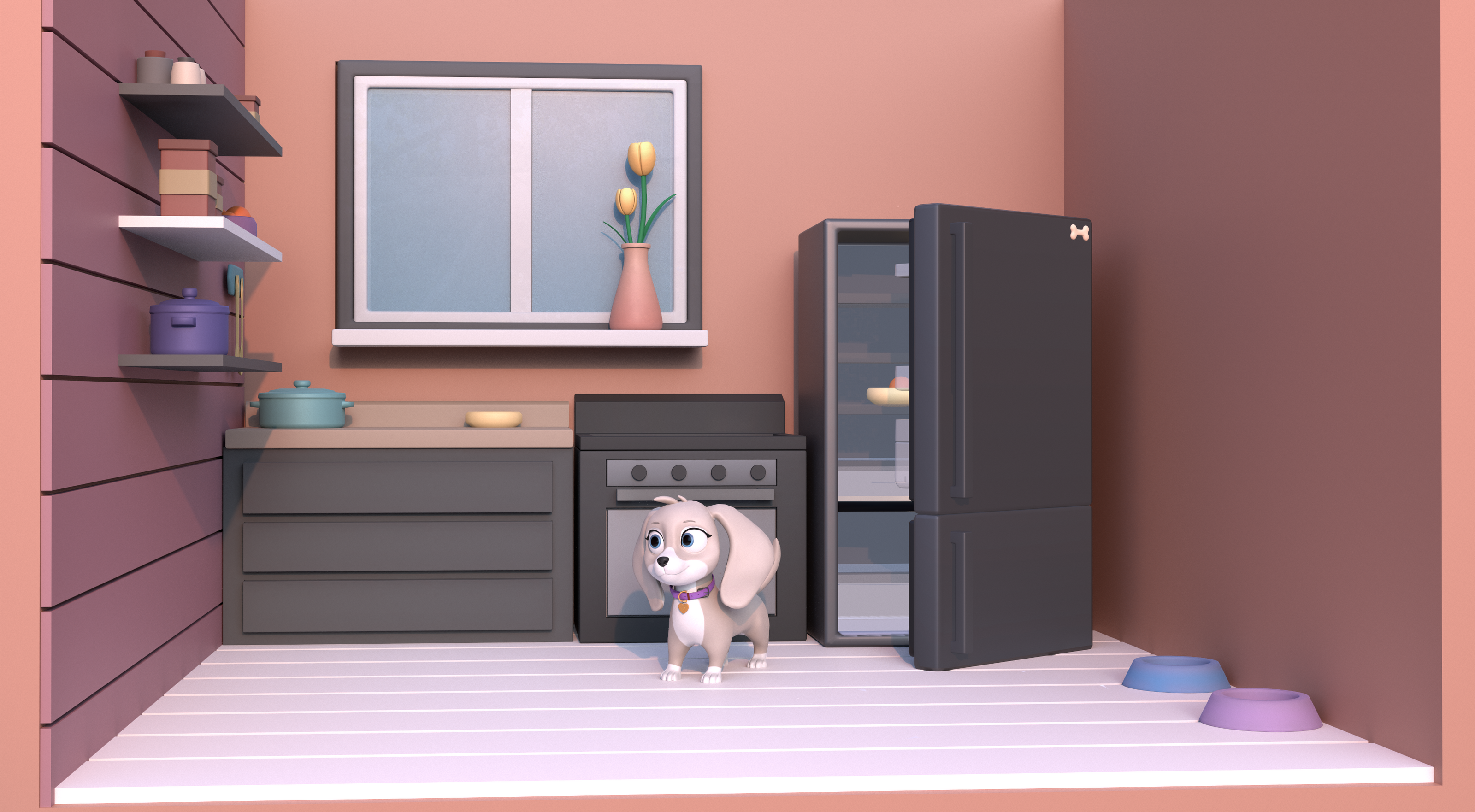Проект: Щенки таксы / Dachshund puppies project — Изображение №3 — Иллюстрация, 3D на Dprofile