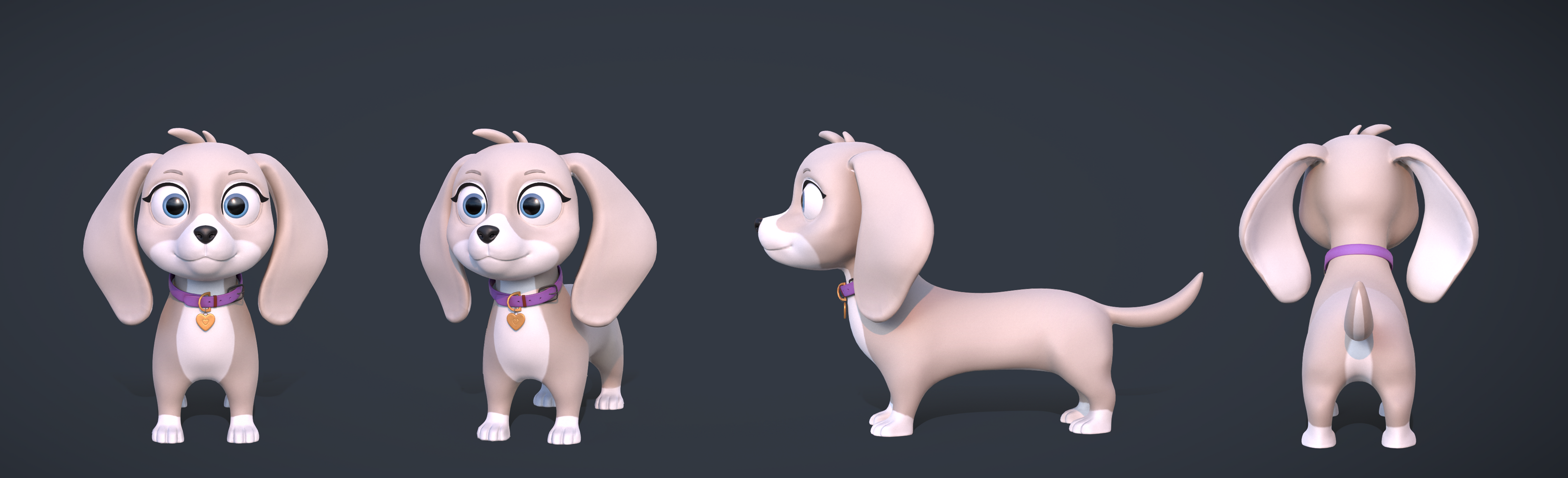Проект: Щенки таксы / Dachshund puppies project — Изображение №8 — Иллюстрация, 3D на Dprofile