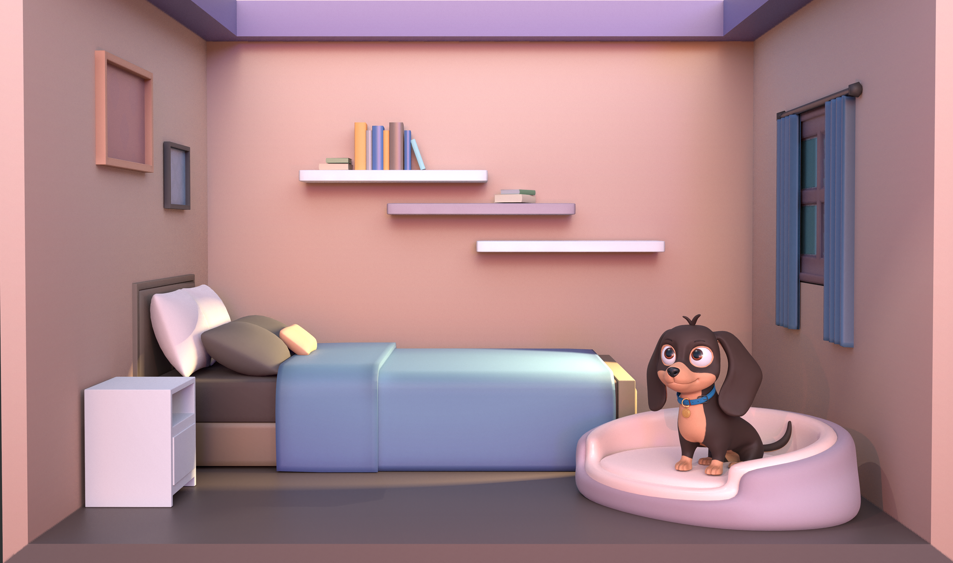 Проект: Щенки таксы / Dachshund puppies project — Изображение №4 — Иллюстрация, 3D на Dprofile