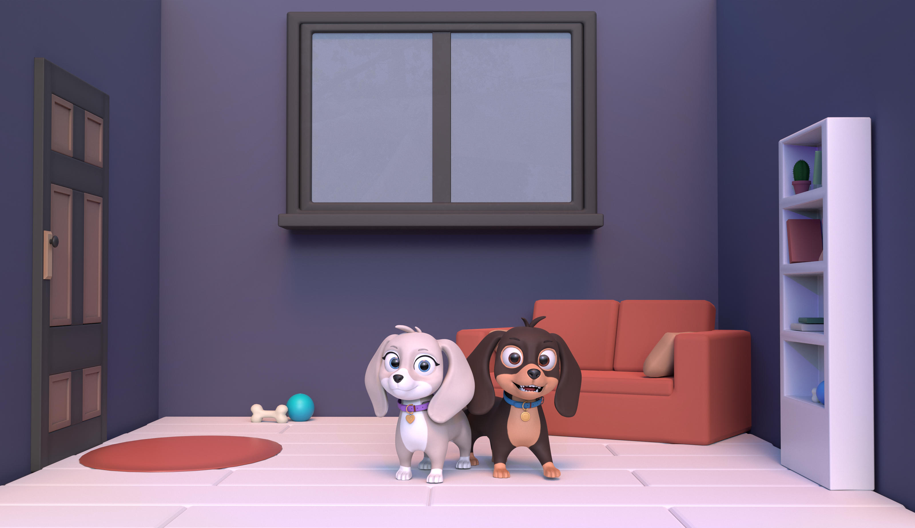 Проект: Щенки таксы / Dachshund puppies project — Изображение №1 — Иллюстрация, 3D на Dprofile