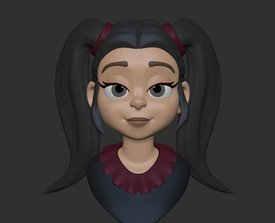 Speedsculpt 3D stylized cartoon girl in Zbrush — Иллюстрация, 3D на Dprofile