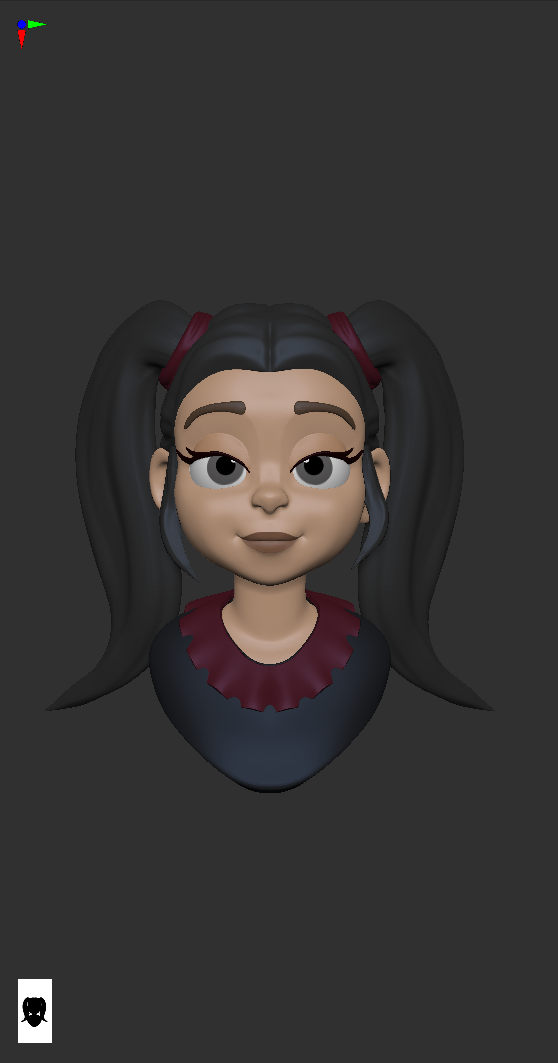 Speedsculpt 3D stylized cartoon girl in Zbrush — Изображение №2 — Иллюстрация, 3D на Dprofile