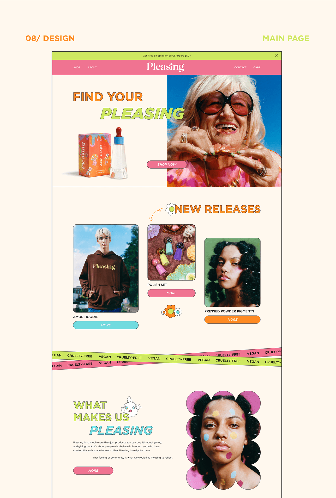 Redesign of the online store Pleasing | UX/UI Design — Изображение №14 — Интерфейсы, Анимация на Dprofile