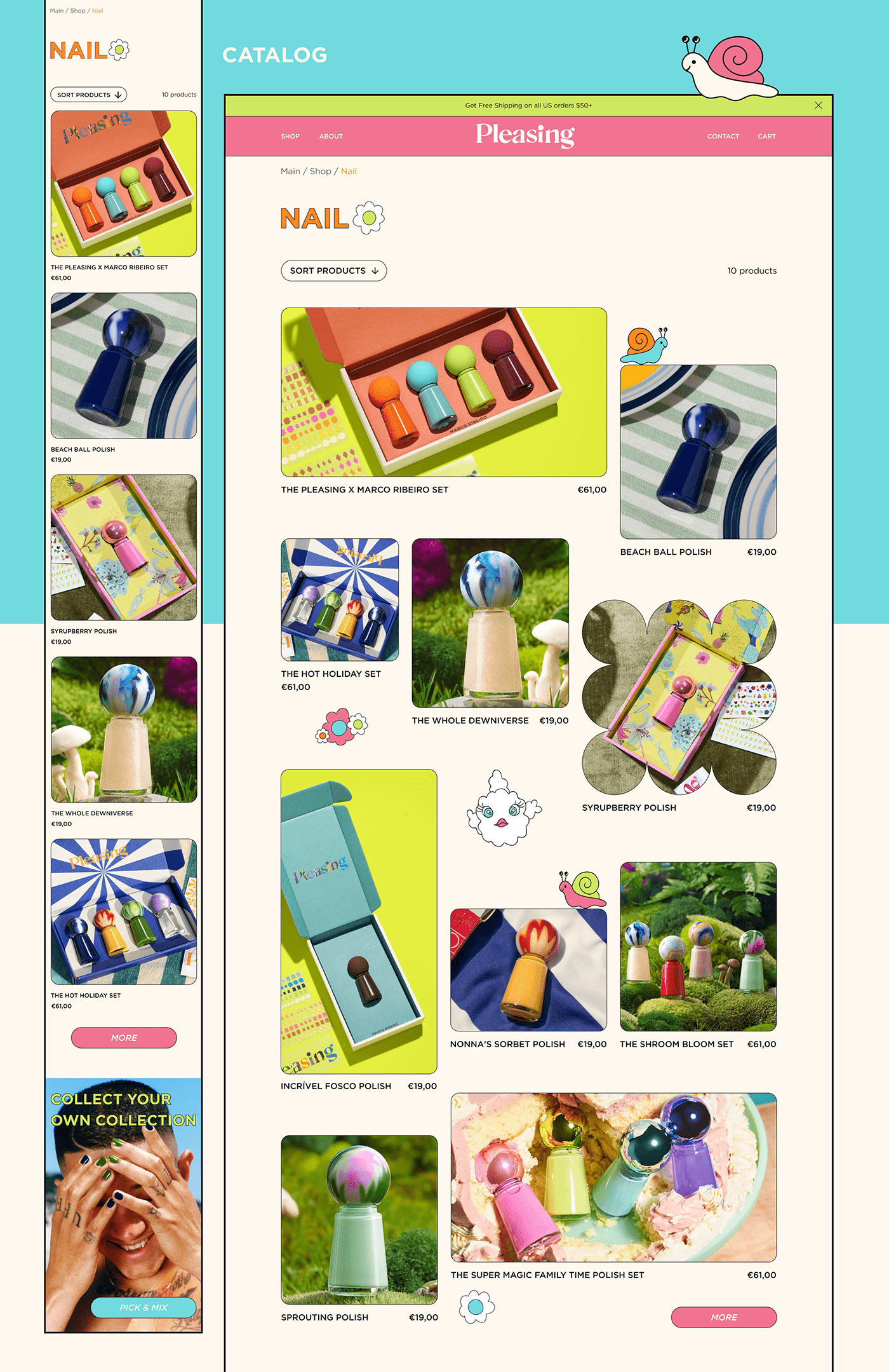 Redesign of the online store Pleasing | UX/UI Design — Изображение №21 — Интерфейсы, Анимация на Dprofile