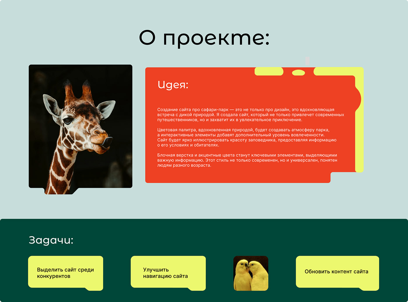 Website for Safari Park in Gelendzhik — Изображение №2 — Интерфейсы, Анимация на Dprofile