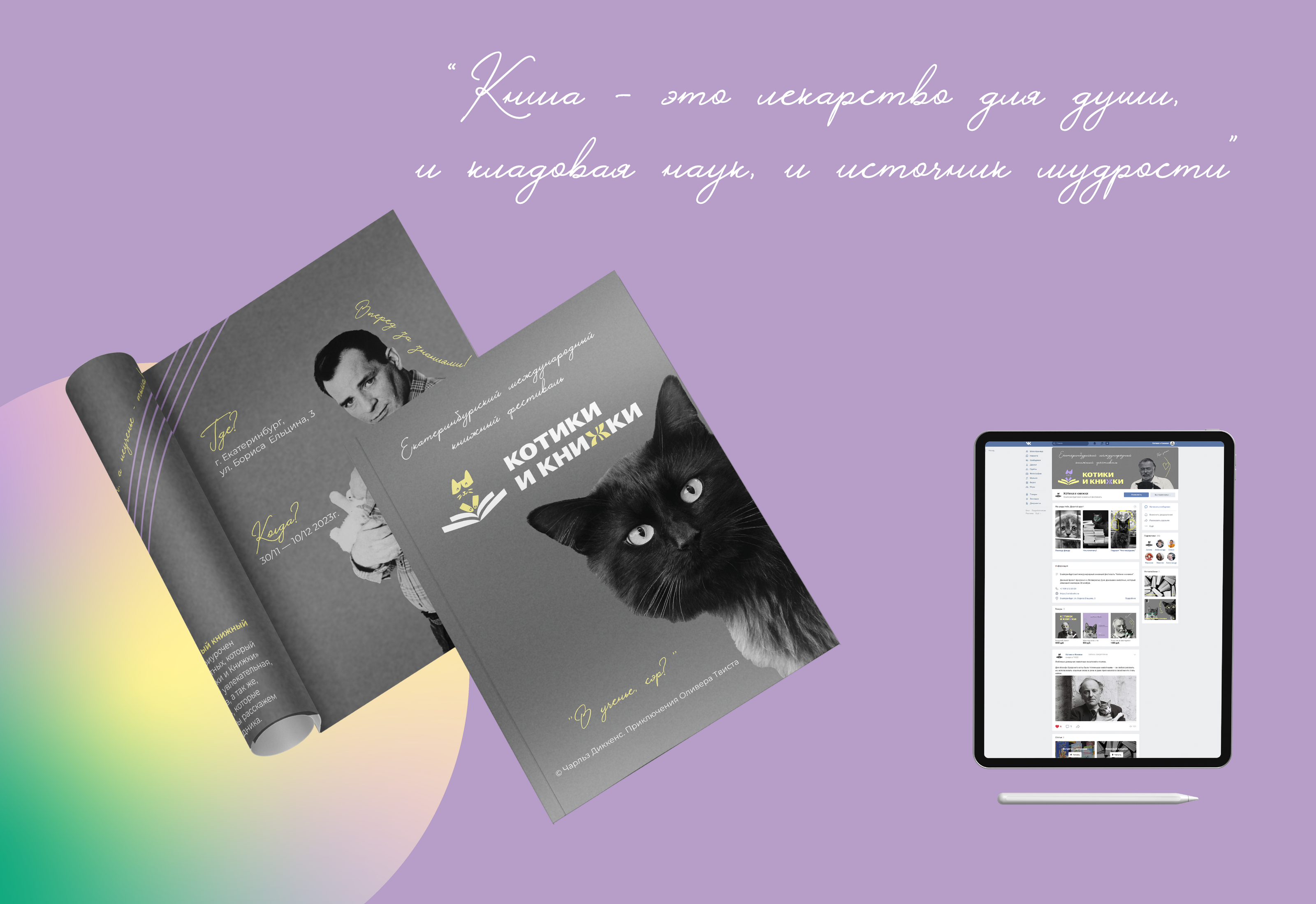 Фирменный стиль для книжного фестиваля "Котики и книжки" — Изображение №11 — Брендинг, Иллюстрация на Dprofile