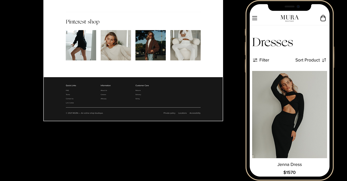 Mura Boutique | Women's clothing | Online Shop — Изображение №20 — Интерфейсы, Брендинг на Dprofile