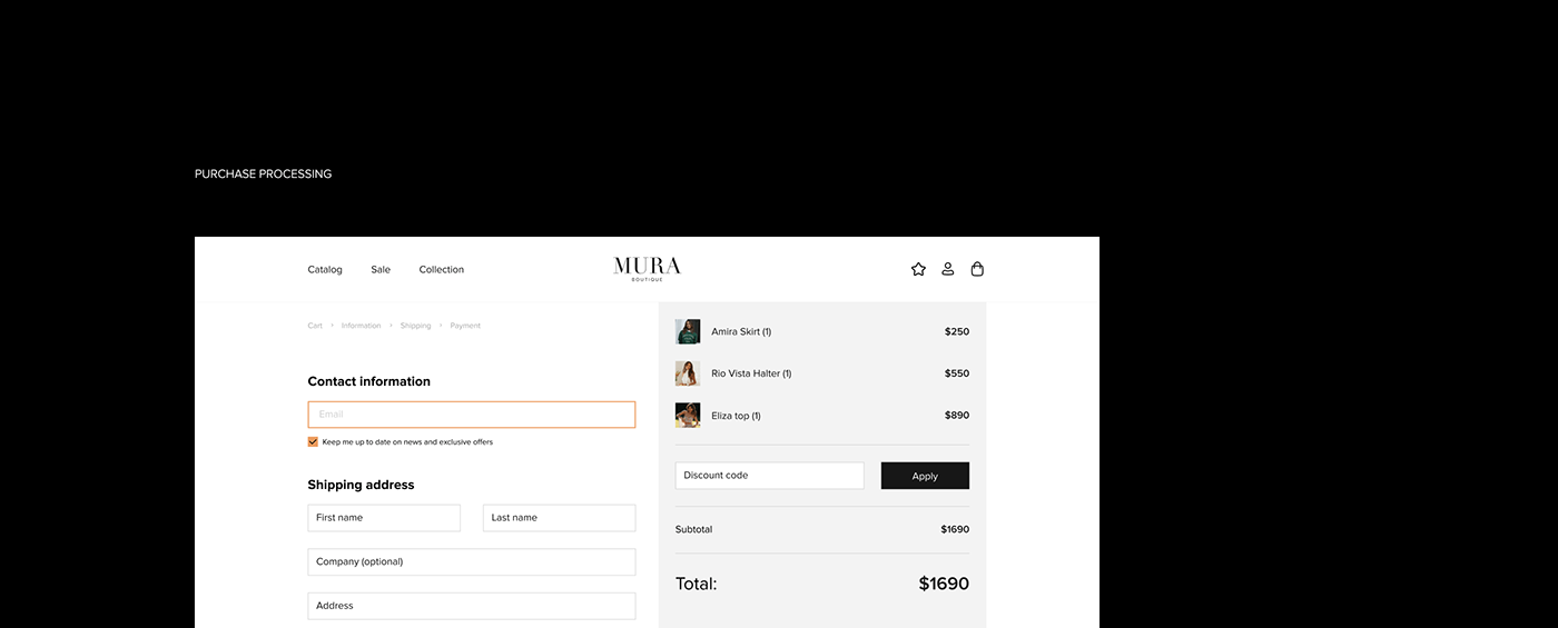 Mura Boutique | Women's clothing | Online Shop — Изображение №27 — Интерфейсы, Брендинг на Dprofile