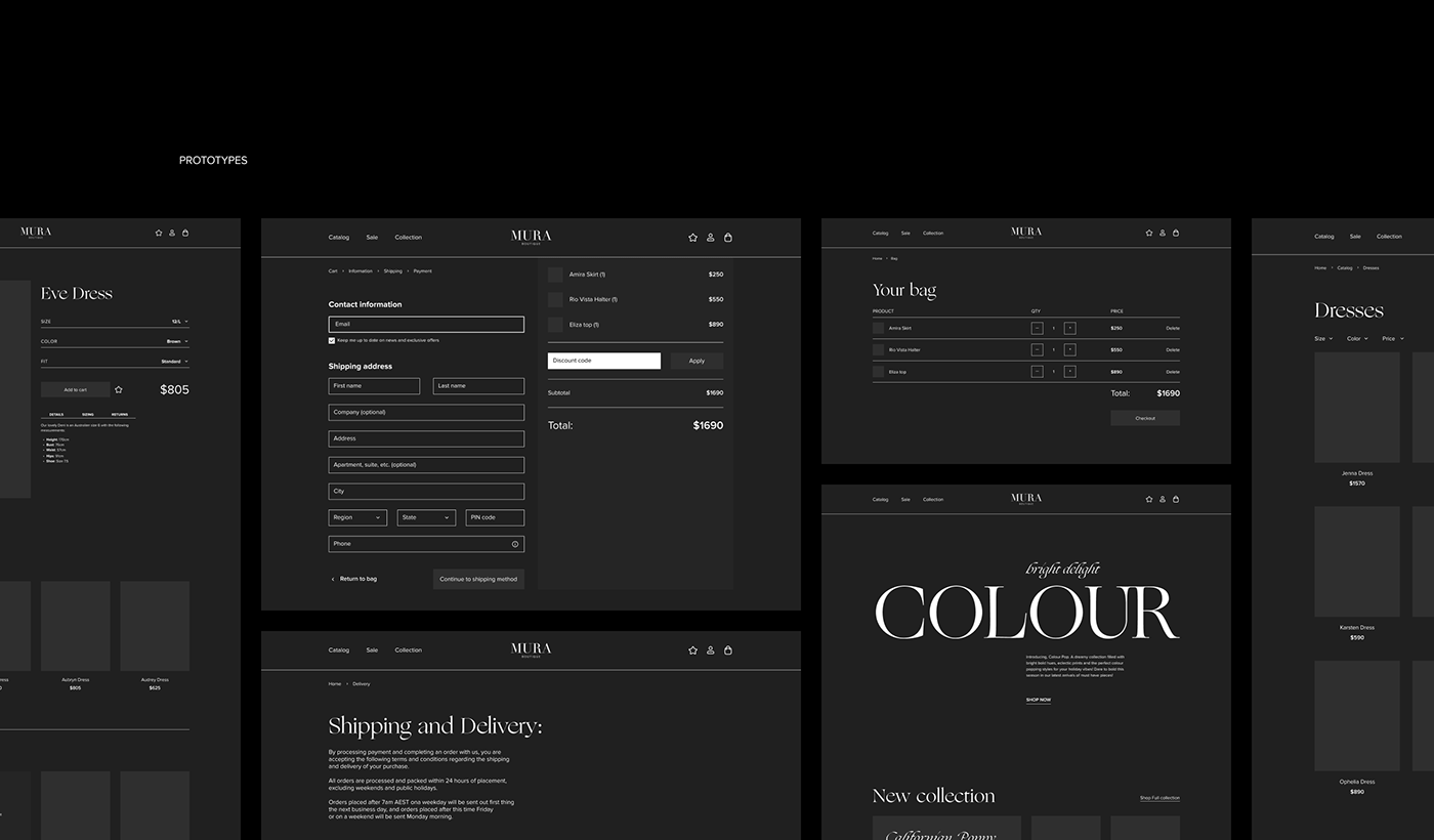 Mura Boutique | Women's clothing | Online Shop — Изображение №8 — Интерфейсы, Брендинг на Dprofile