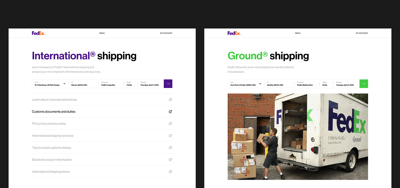 Fedex | Mail service — Изображение №2 — Интерфейсы, Брендинг на Dprofile