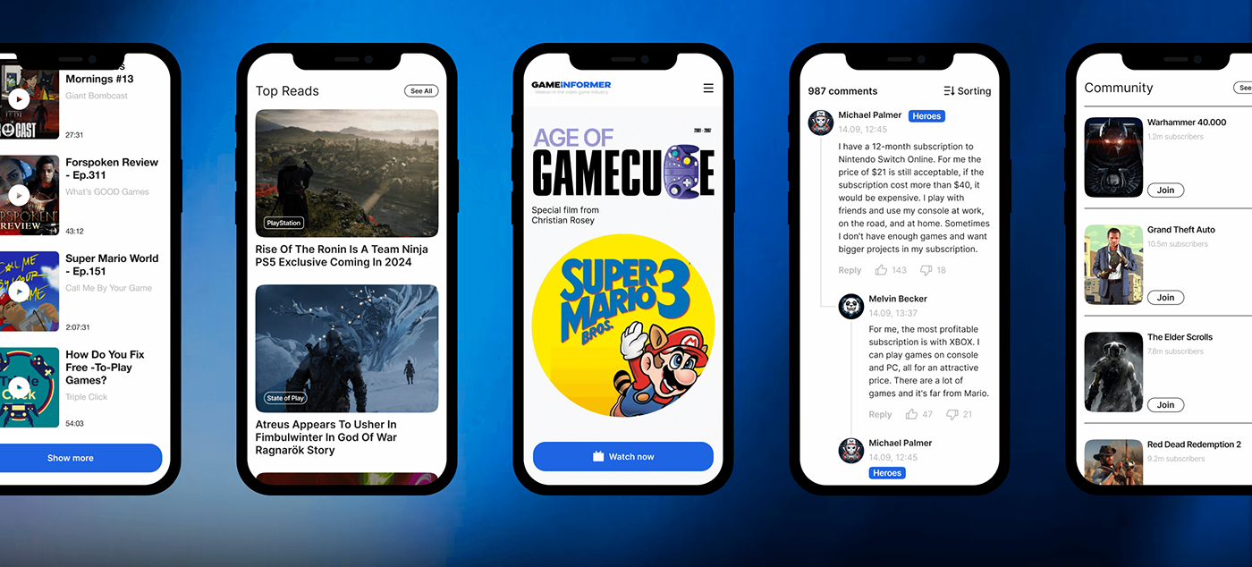 Gameinformer | Online magazine — Изображение №14 — Интерфейсы, Брендинг на Dprofile