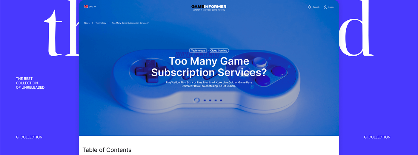 Gameinformer | Online magazine — Изображение №21 — Интерфейсы, Брендинг на Dprofile