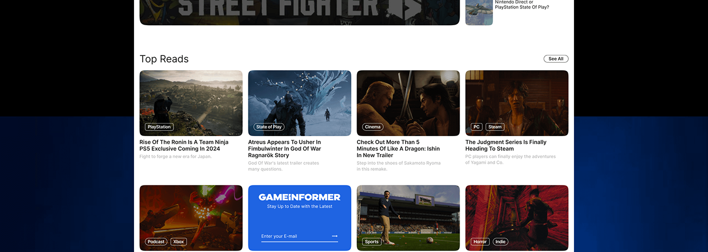 Gameinformer | Online magazine — Изображение №12 — Интерфейсы, Брендинг на Dprofile