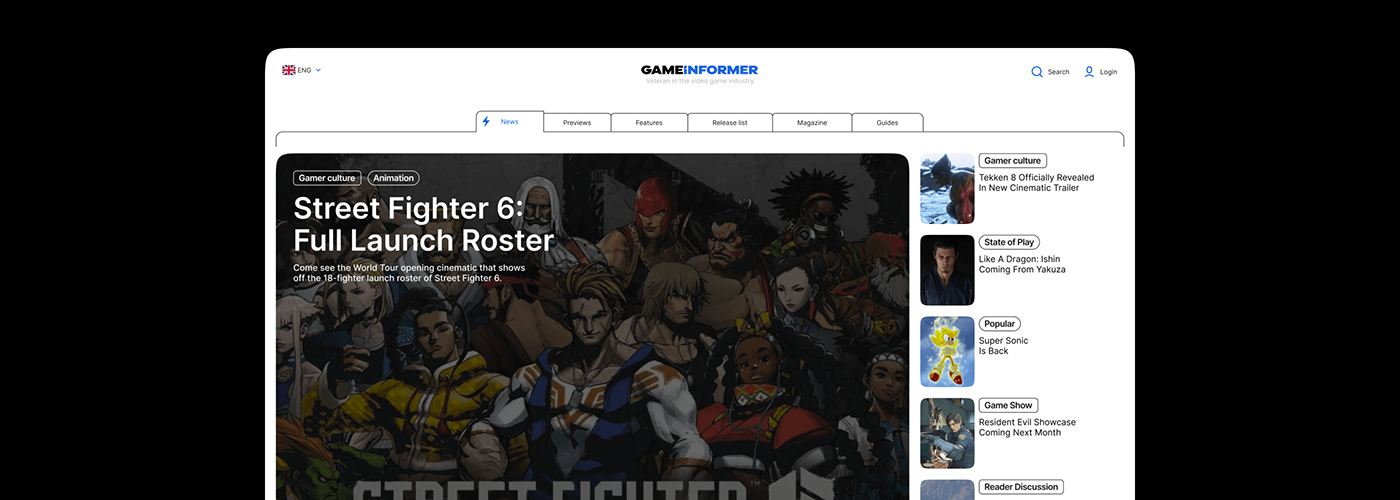 Gameinformer | Online magazine — Изображение №11 — Интерфейсы, Брендинг на Dprofile