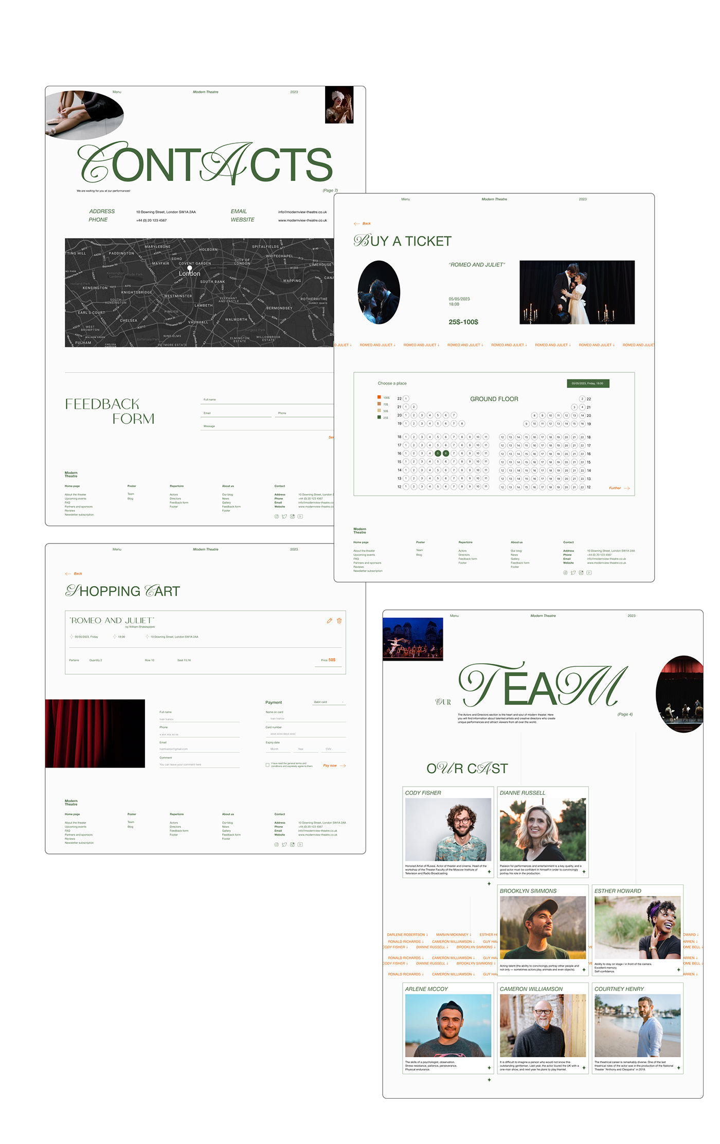 Website Modern Theatre — Изображение №13 — Интерфейсы, Графика на Dprofile