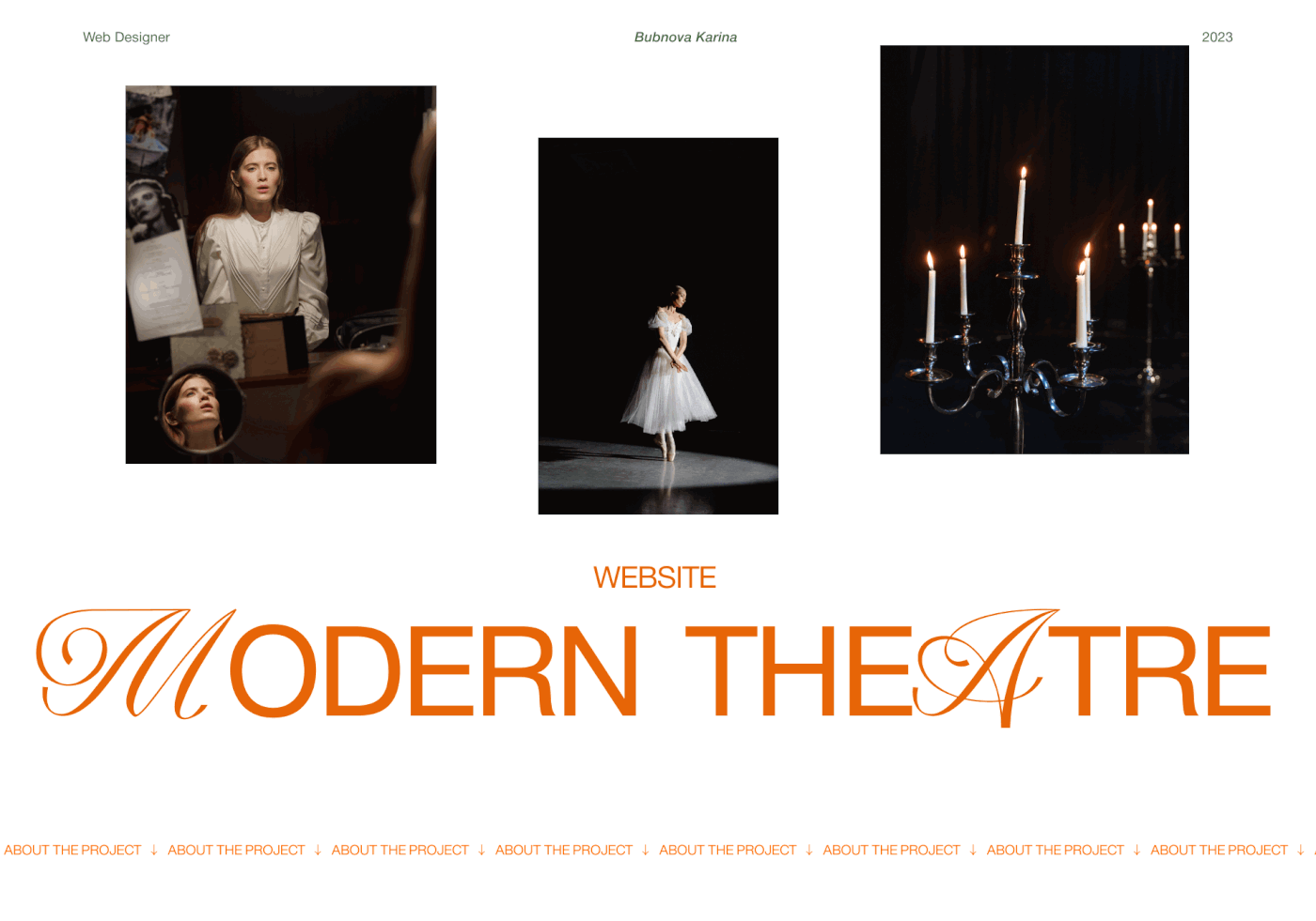 Website Modern Theatre — Изображение №1 — Интерфейсы, Графика на Dprofile