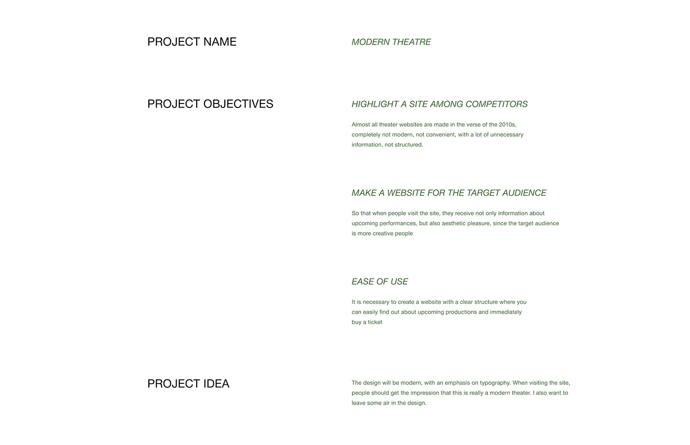 Website Modern Theatre — Изображение №2 — Интерфейсы, Графика на Dprofile