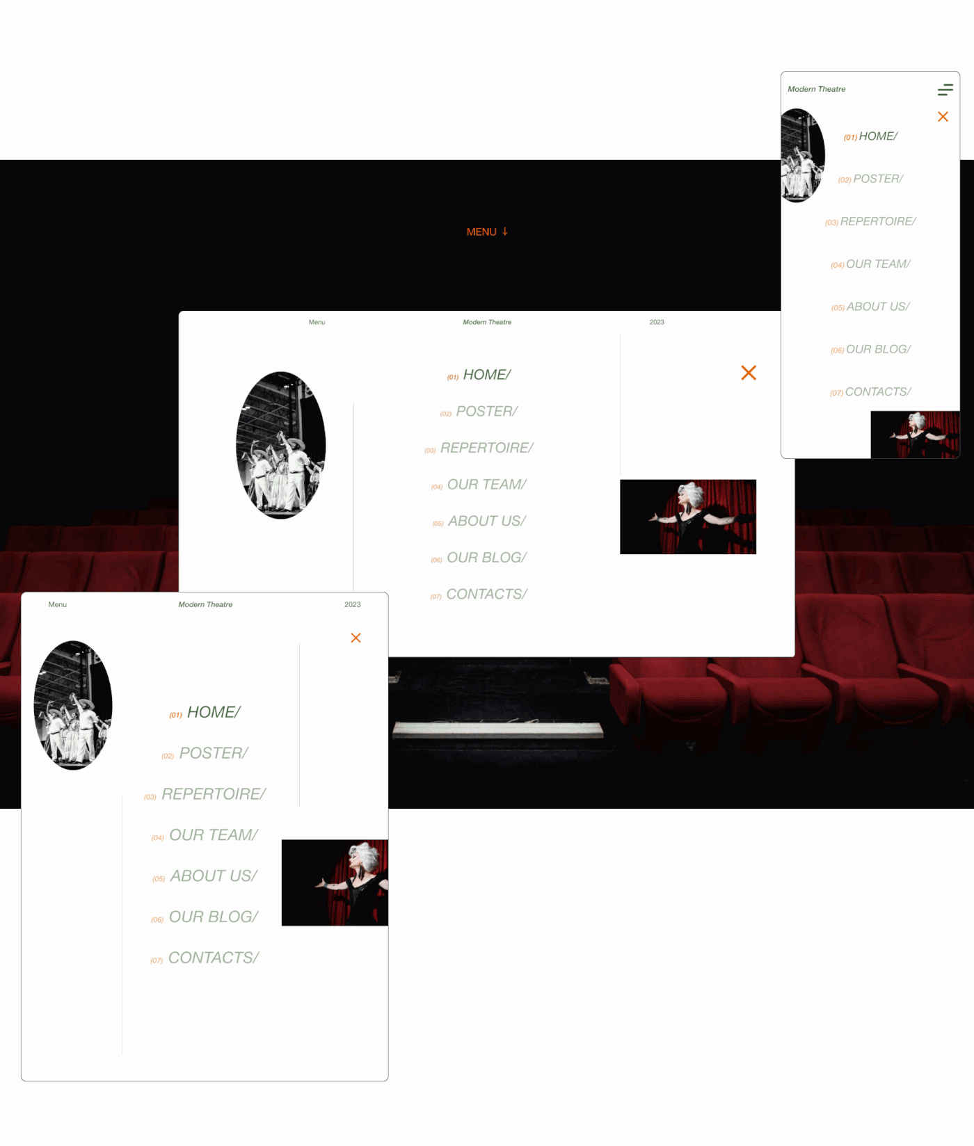 Website Modern Theatre — Изображение №14 — Интерфейсы, Графика на Dprofile