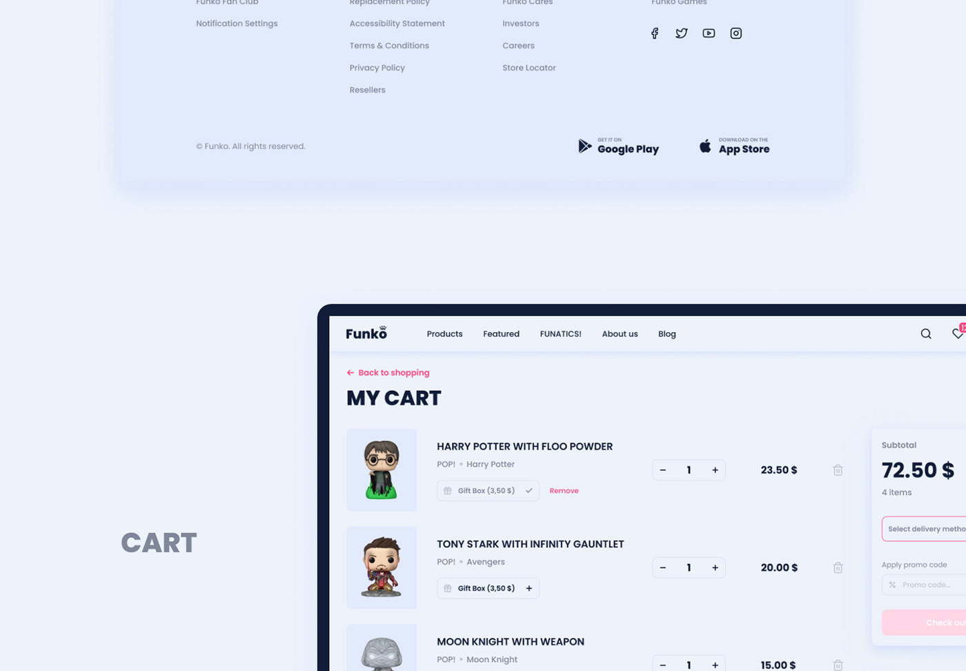 Funko Store Design Concept — Изображение №17 — Интерфейсы на Dprofile