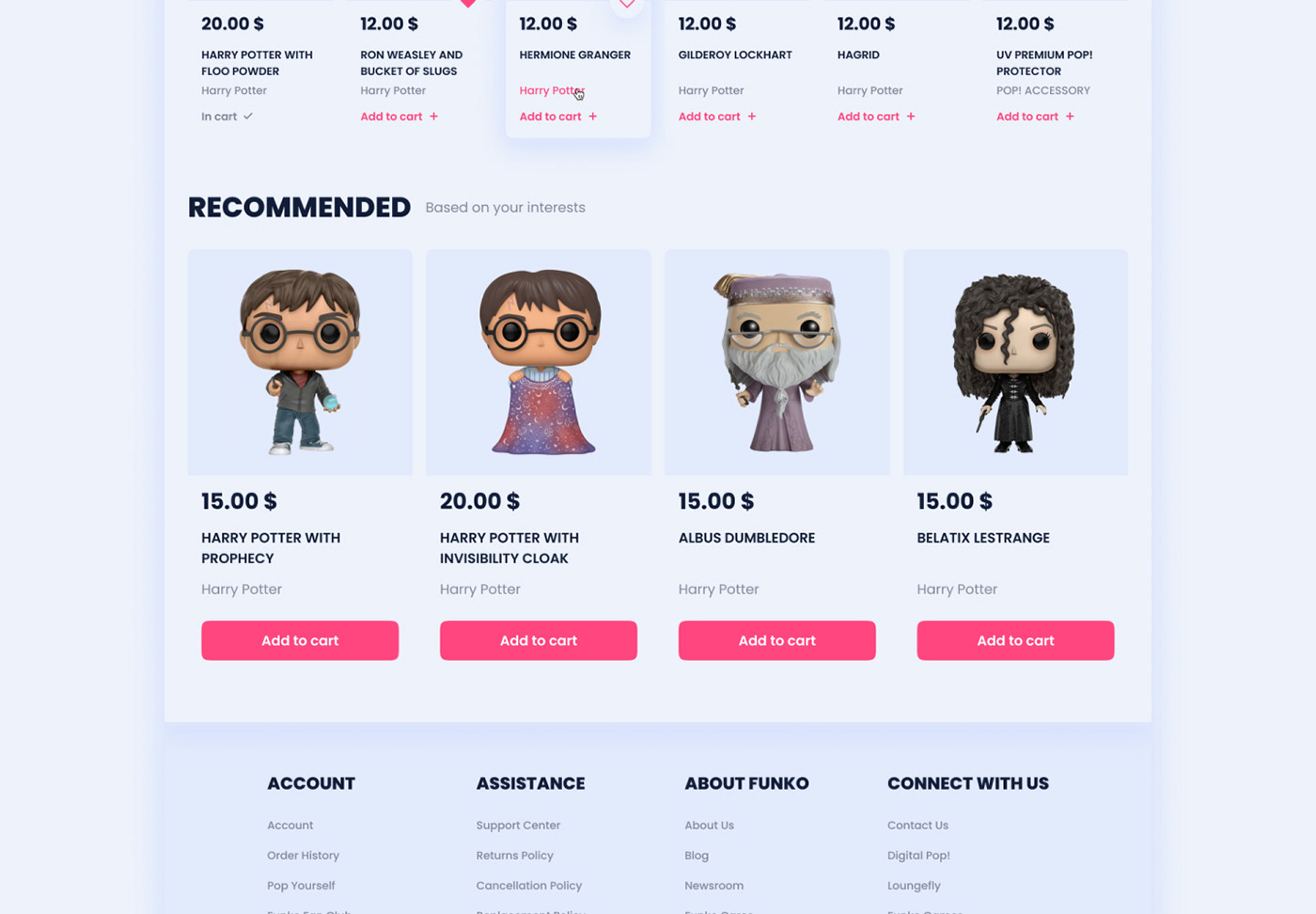 Funko Store Design Concept — Изображение №16 — Интерфейсы на Dprofile