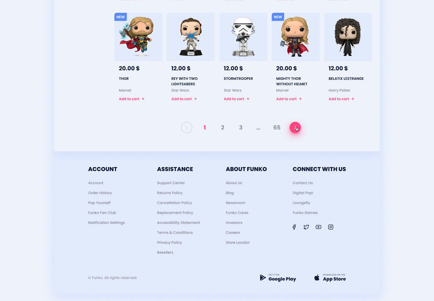 Funko Store Design Concept — Изображение №12 — Интерфейсы на Dprofile