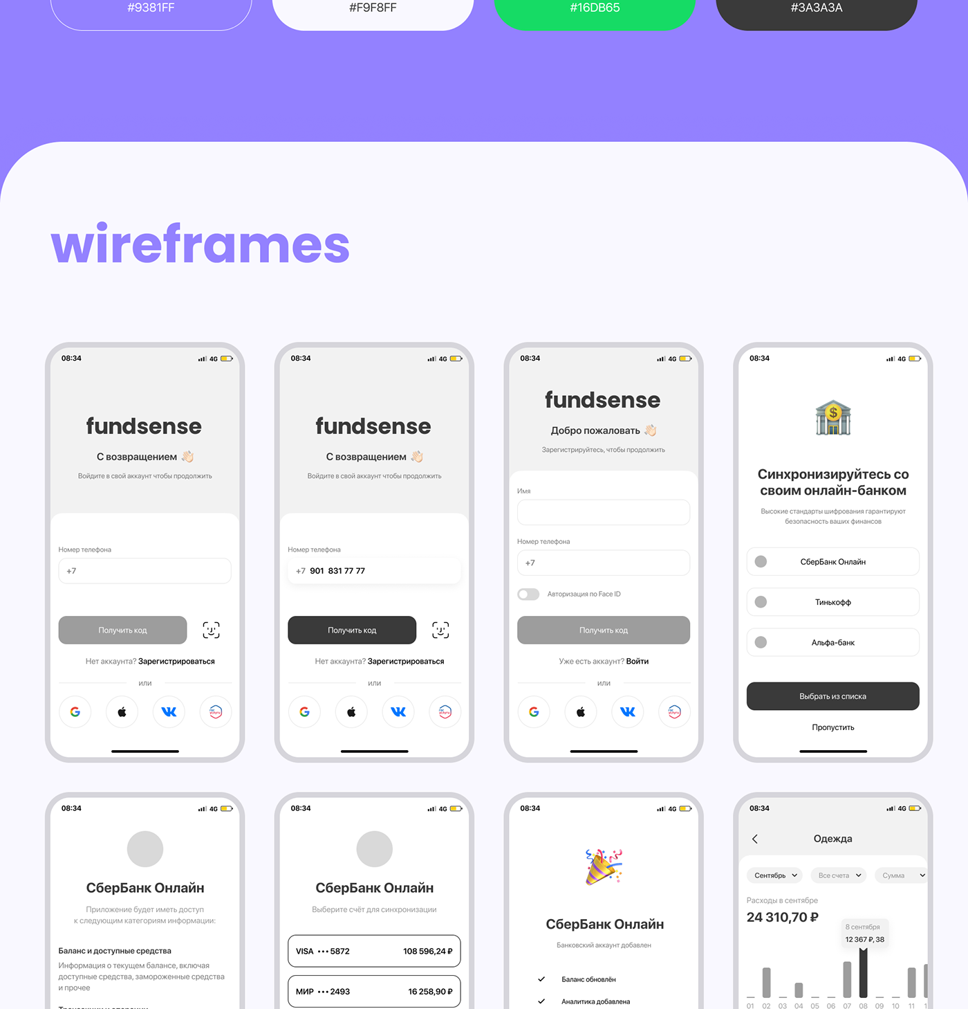 fundsense - finance management app — Изображение №5 — Интерфейсы на Dprofile