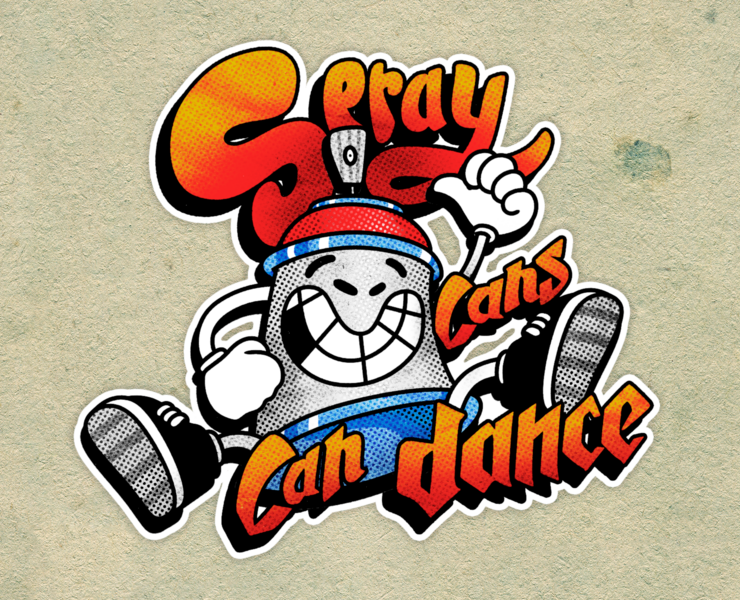 Spray cans can dance — Иллюстрация на Dprofile