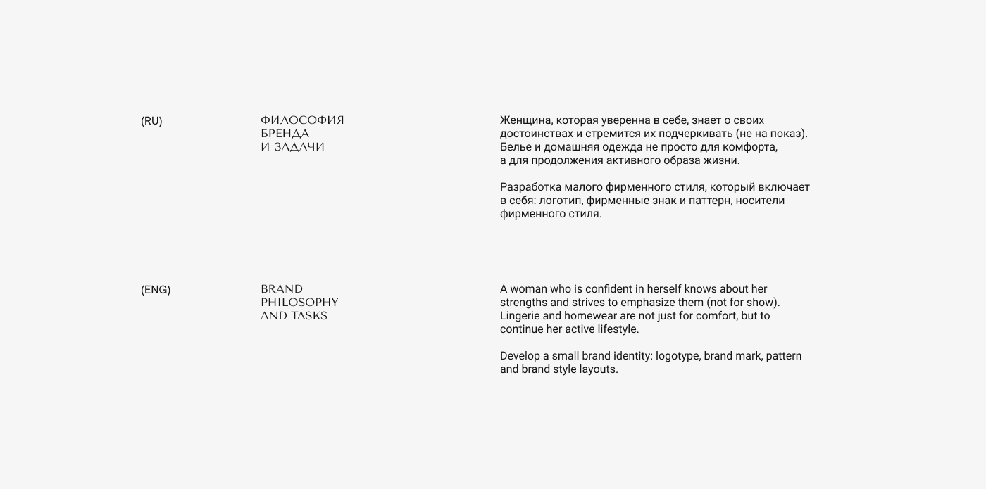 ЛОГОТИП | ФИРМЕННЫЙ СТИЛЬ ДЛЯ НИЖНЕГО БЕЛЬЯ — Изображение №2 — Брендинг на Dprofile