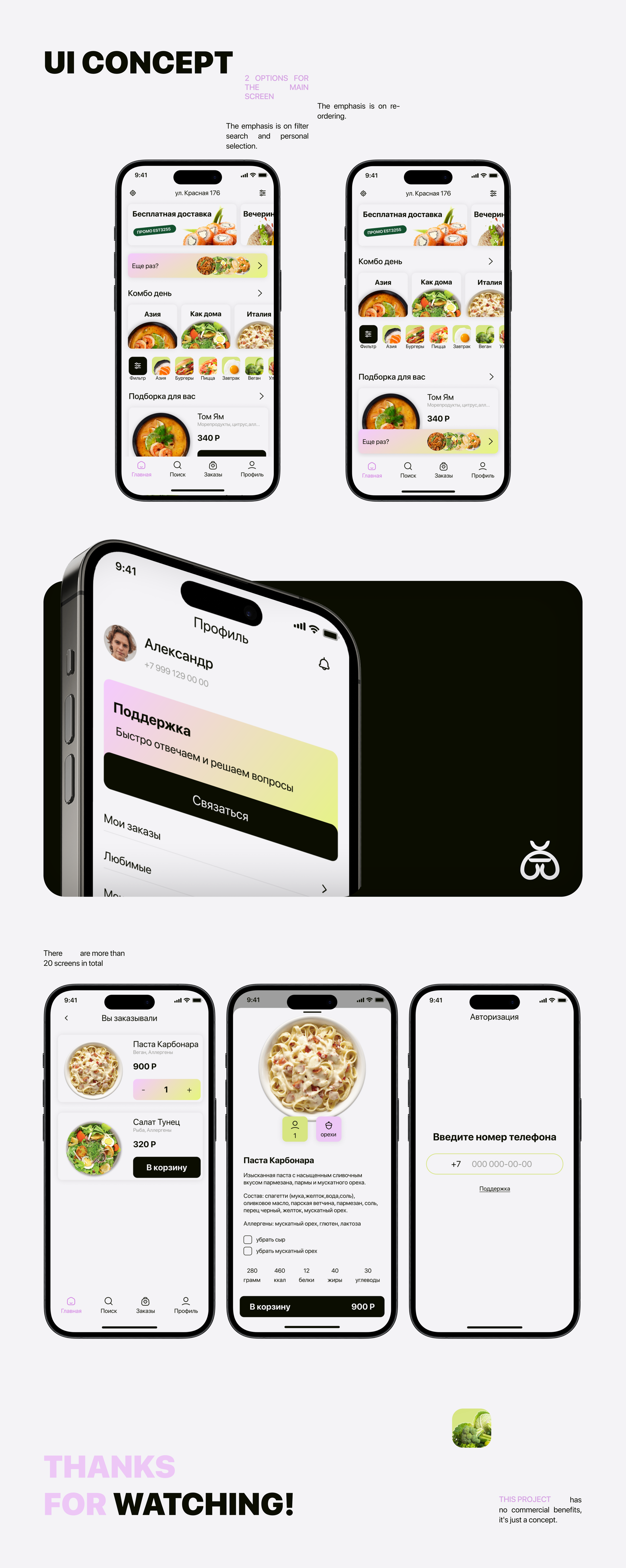 ЕСТЬ - UIUX App Design — Изображение №6 — Интерфейсы на Dprofile