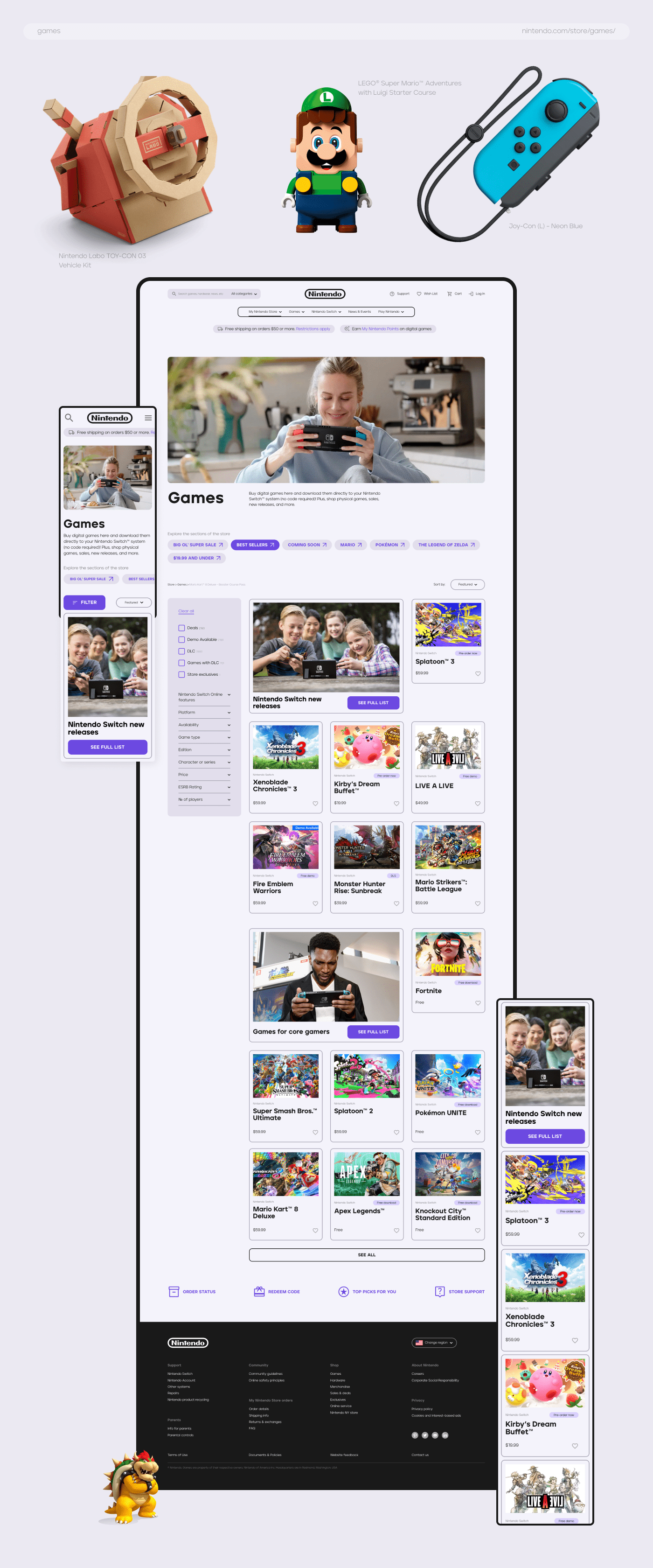 Nintendo — corporate website redesign — Изображение №4 — Интерфейсы на Dprofile