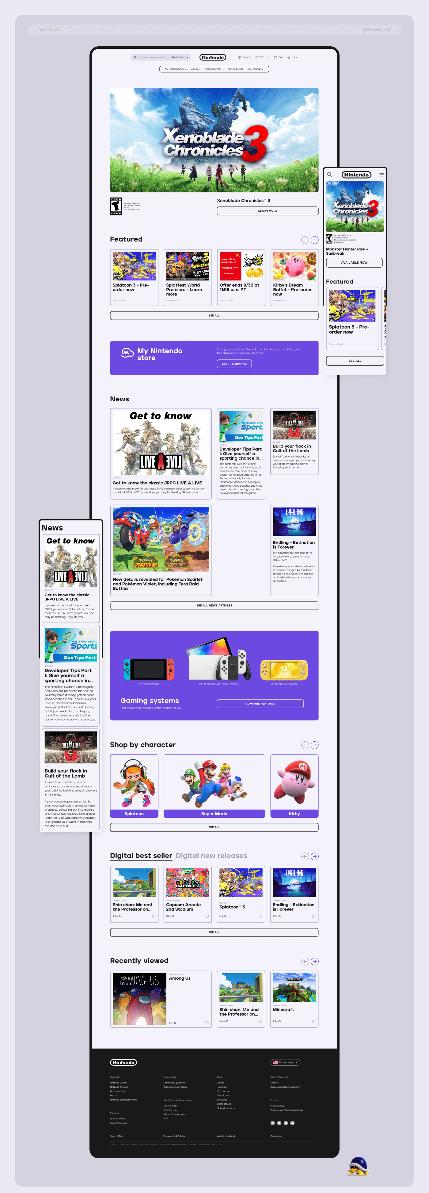 Nintendo — corporate website redesign — Изображение №2 — Интерфейсы на Dprofile