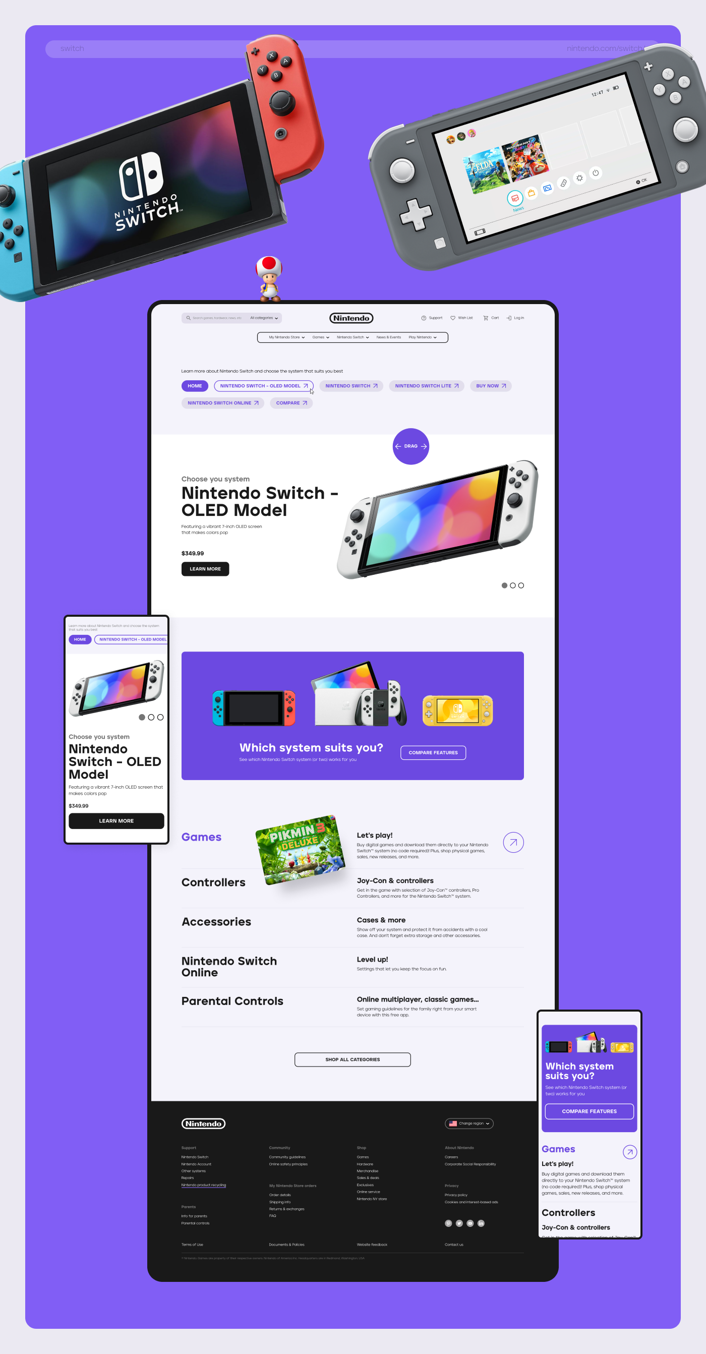 Nintendo — corporate website redesign — Изображение №3 — Интерфейсы на Dprofile
