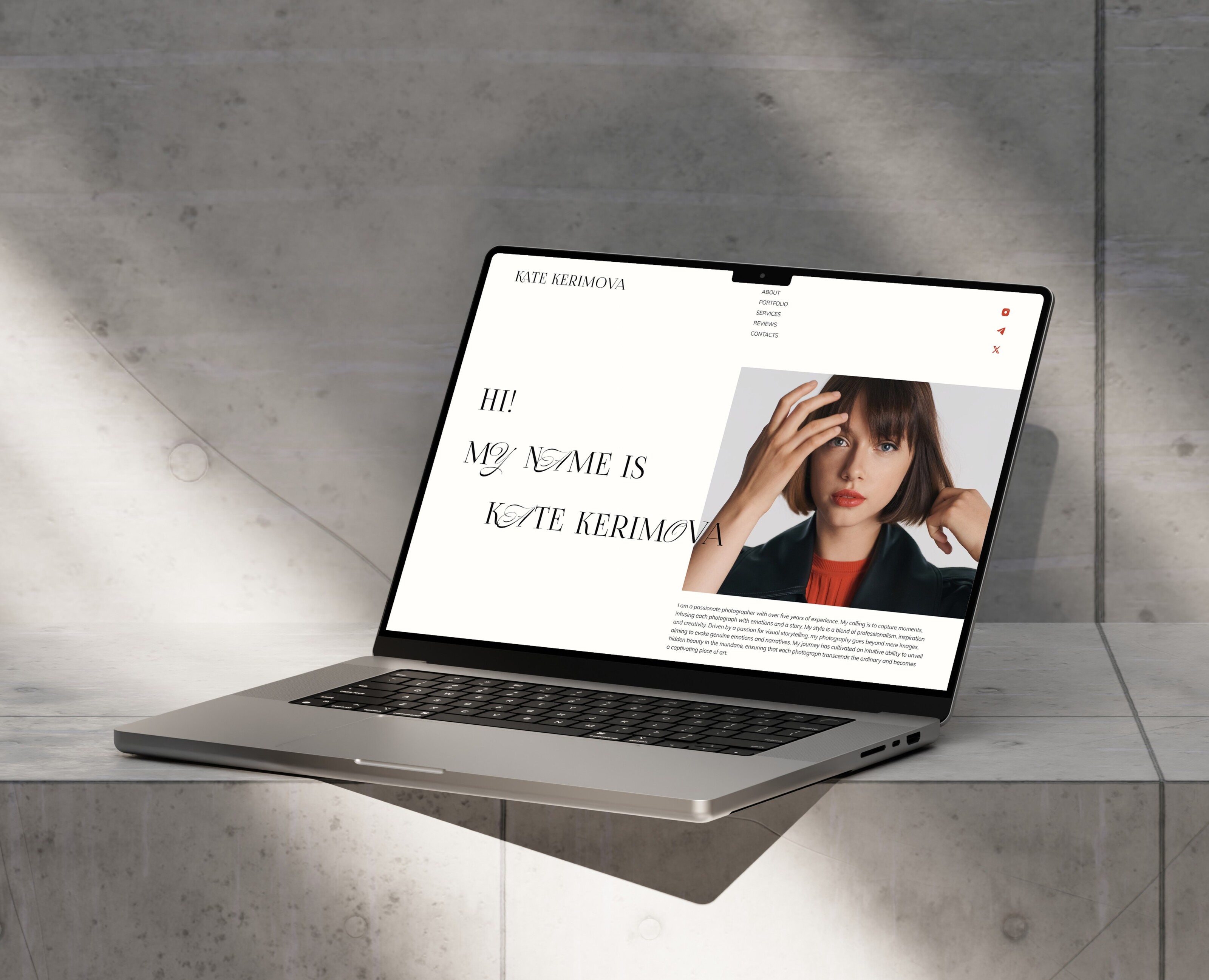 Photographer Website | UX/UI Design на Dprofile