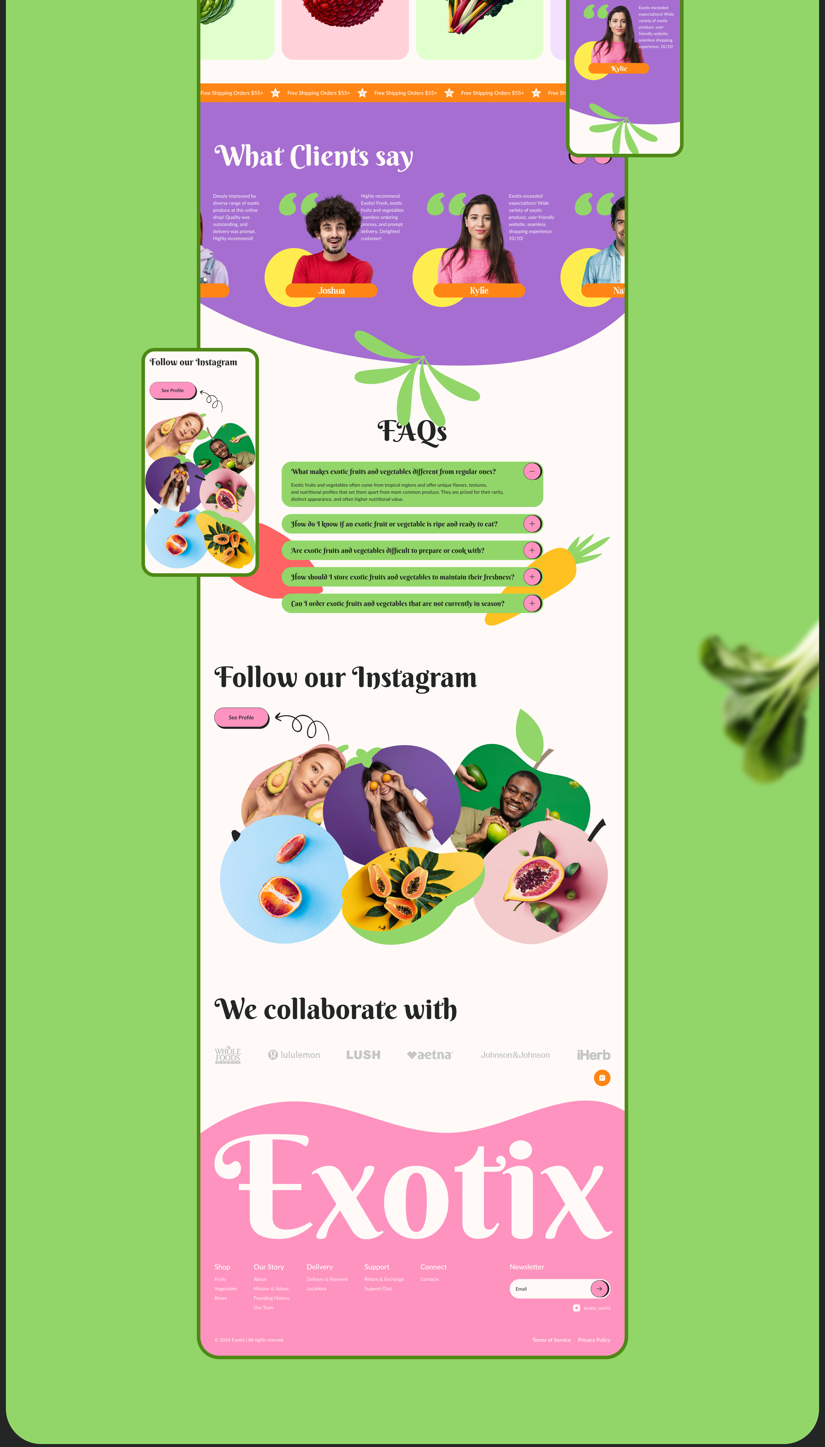 Exotic Fruits & Vegetables Online Store | UX/UI Design — Изображение №8 — Интерфейсы на Dprofile