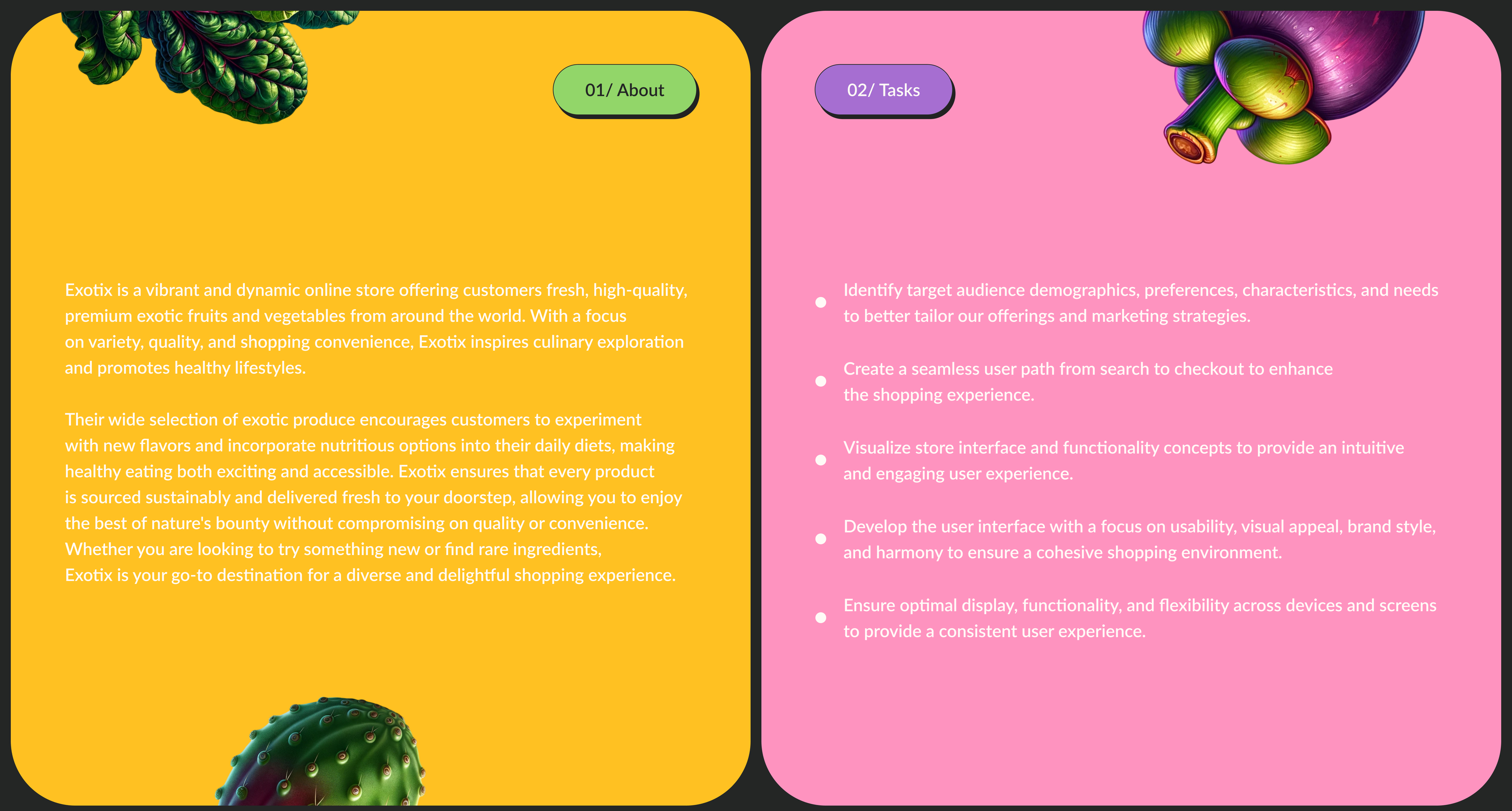 Exotic Fruits & Vegetables Online Store | UX/UI Design — Изображение №1 — Интерфейсы на Dprofile