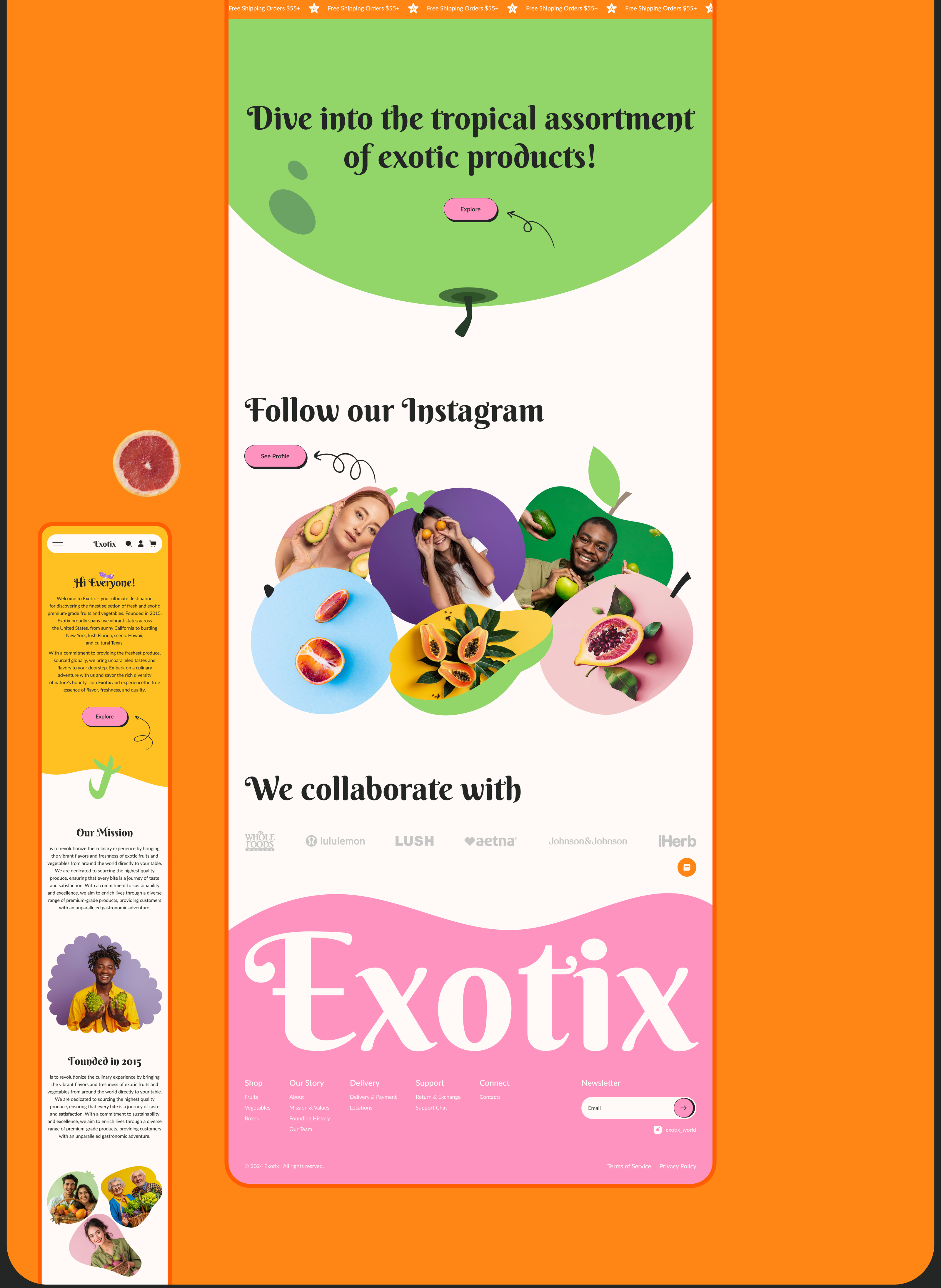 Exotic Fruits & Vegetables Online Store | UX/UI Design — Изображение №12 — Интерфейсы на Dprofile