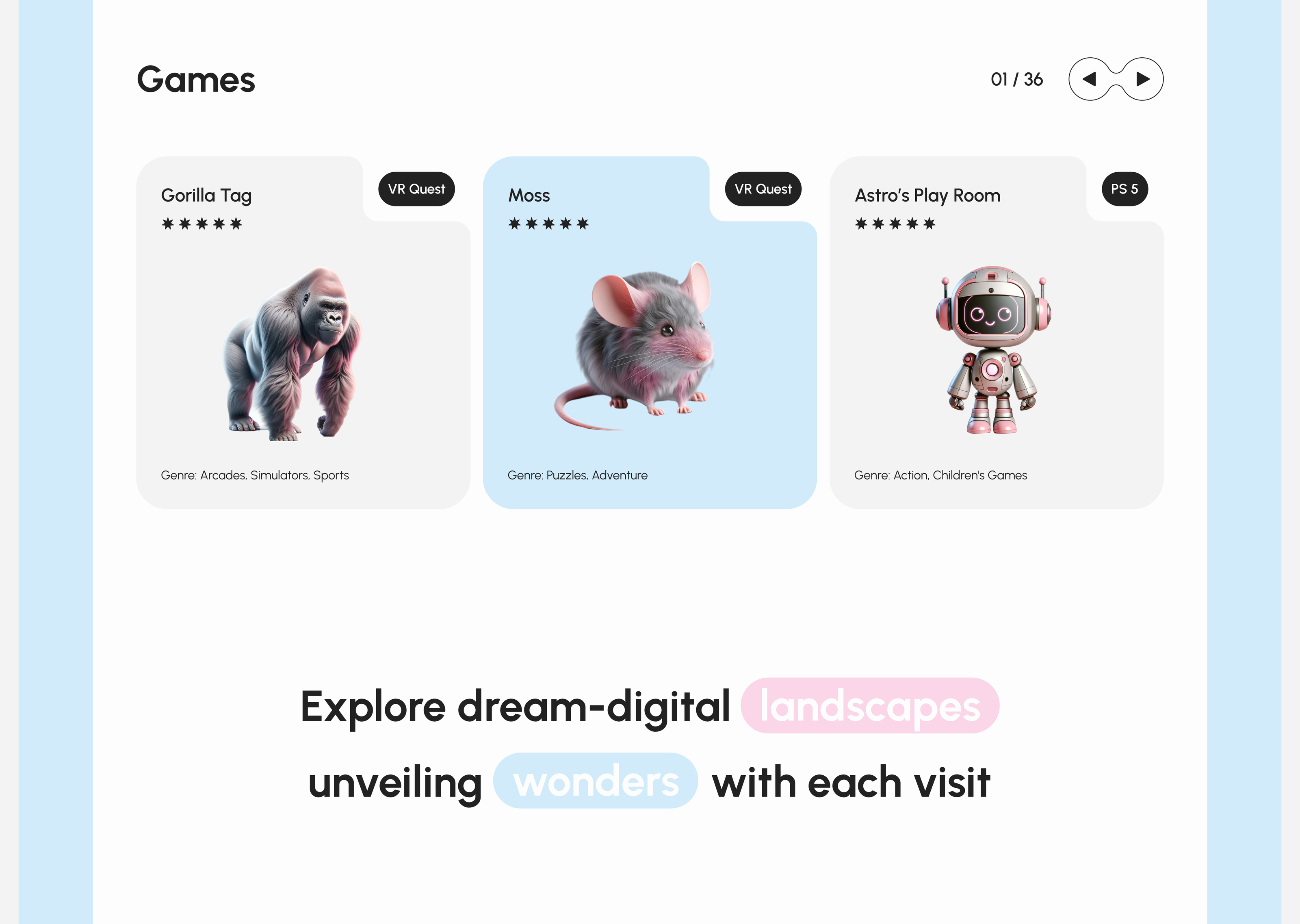 Virtual Reality Club VOGA | UX/UI Design — Изображение №6 — Интерфейсы на Dprofile